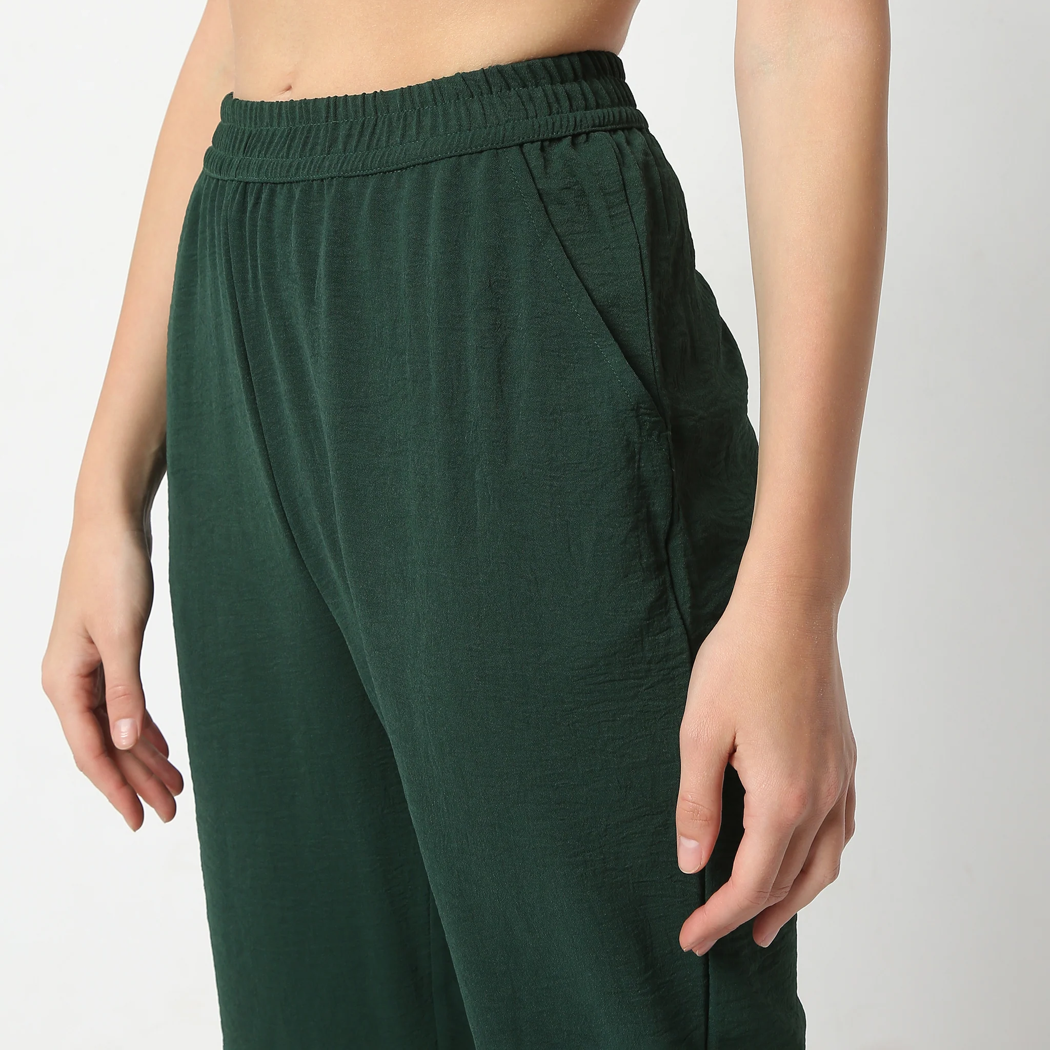 Solid Mid Rise Palazzos - Image 9