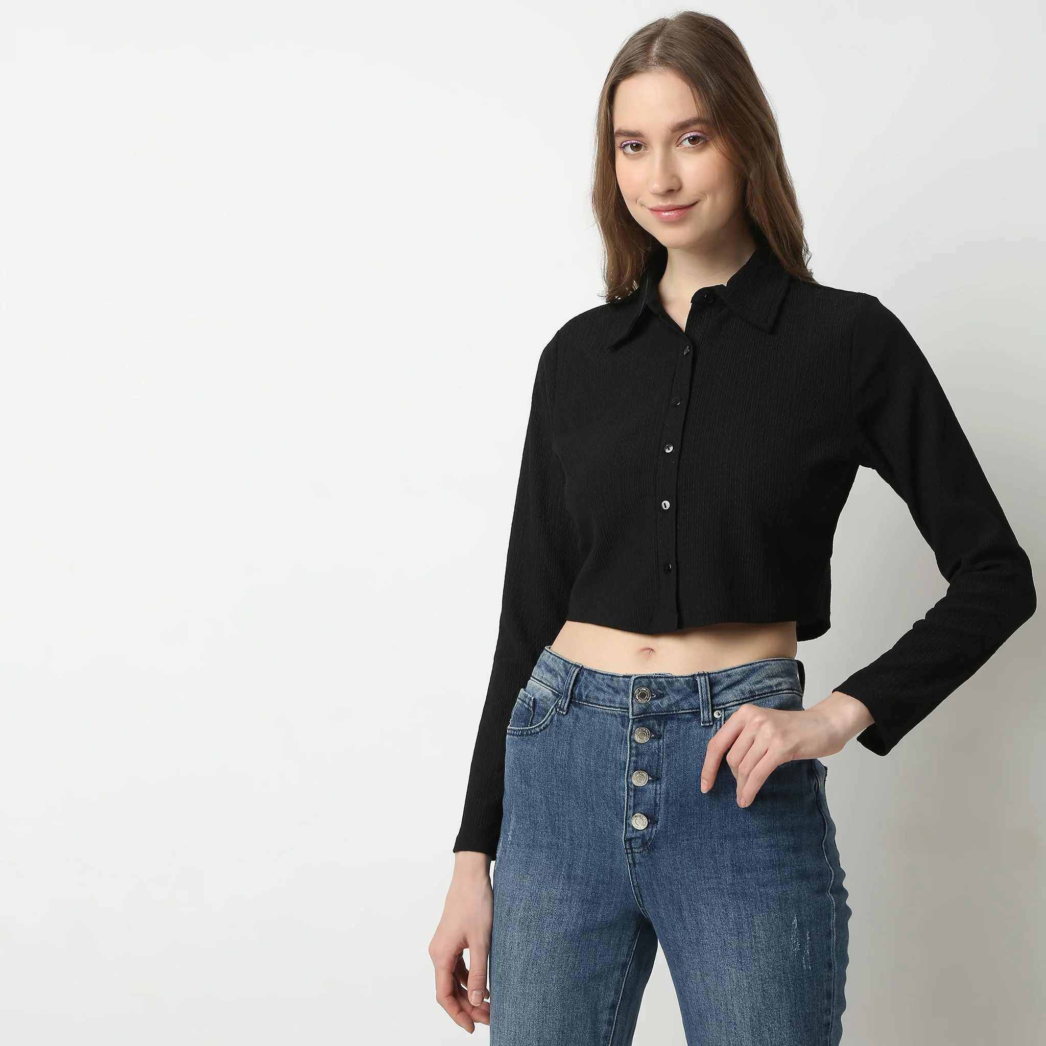 Solid Full Sleeve Betty Shirts - Image 2