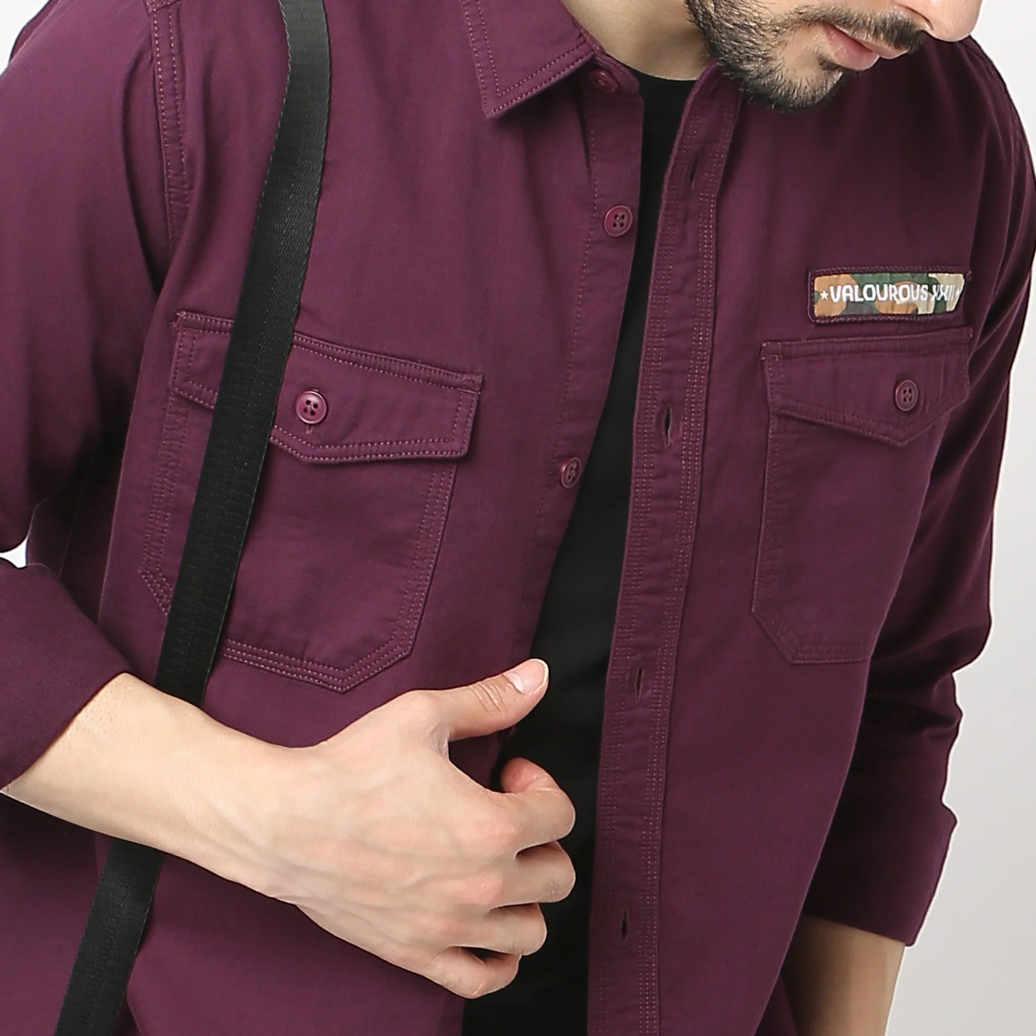 Modern Explorer - Rugged Shirt With Original Flap Pockets - Regular Fit Solid Shirt - Image 4