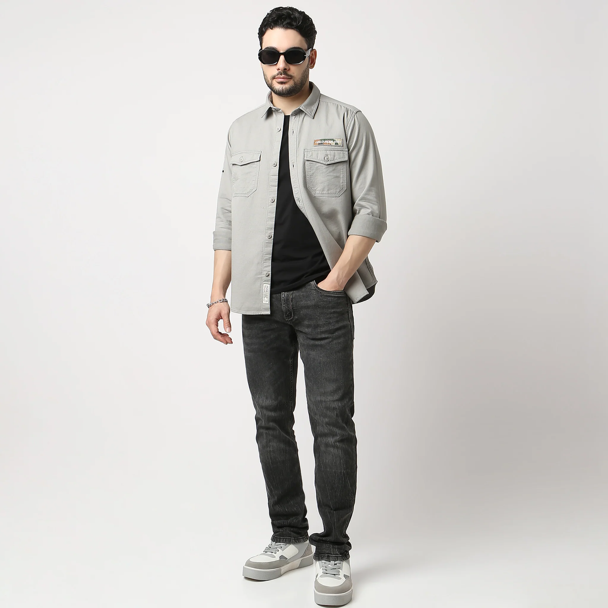 Modern Explorer - Rugged Shirt With Original Flap Pockets - Regular Fit Solid Shirt - Image 6