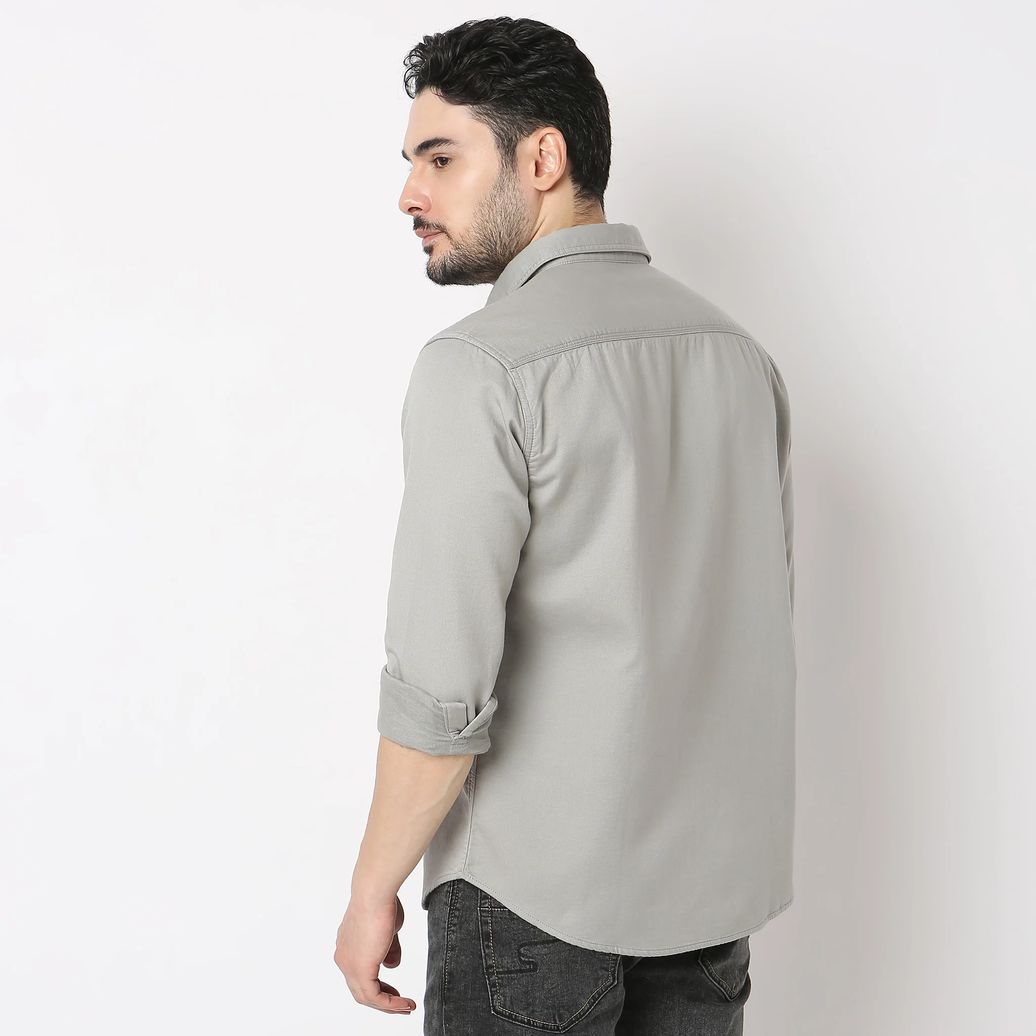 Modern Explorer - Rugged Shirt With Original Flap Pockets - Regular Fit Solid Shirt - Image 8