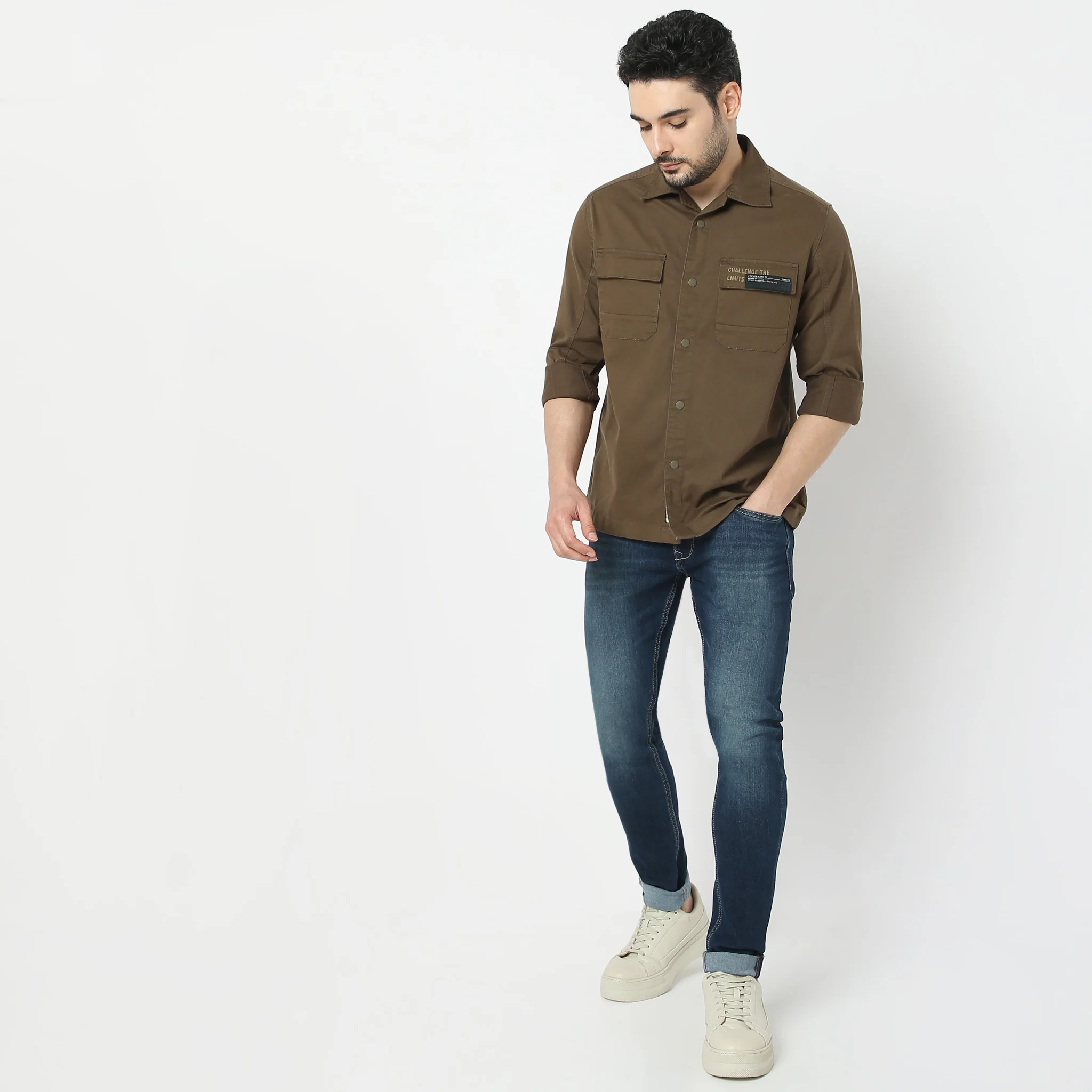 Modern Outdoorist Shacket™ 100% Cotton - Regular Fit Solid Shirt - Image 11