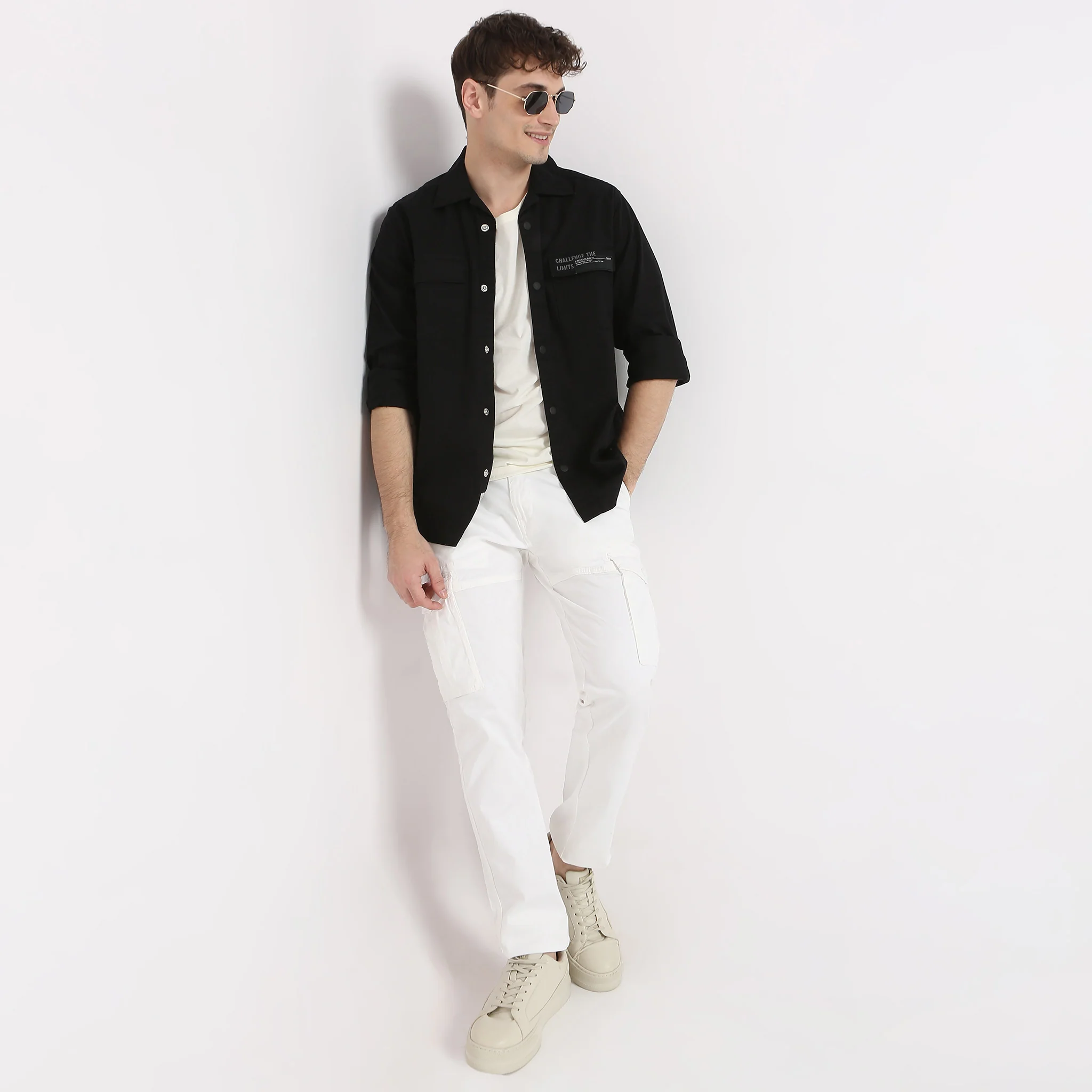 Modern Outdoorist Shacket™ 100% Cotton - Regular Fit Solid Shirt - Image 16