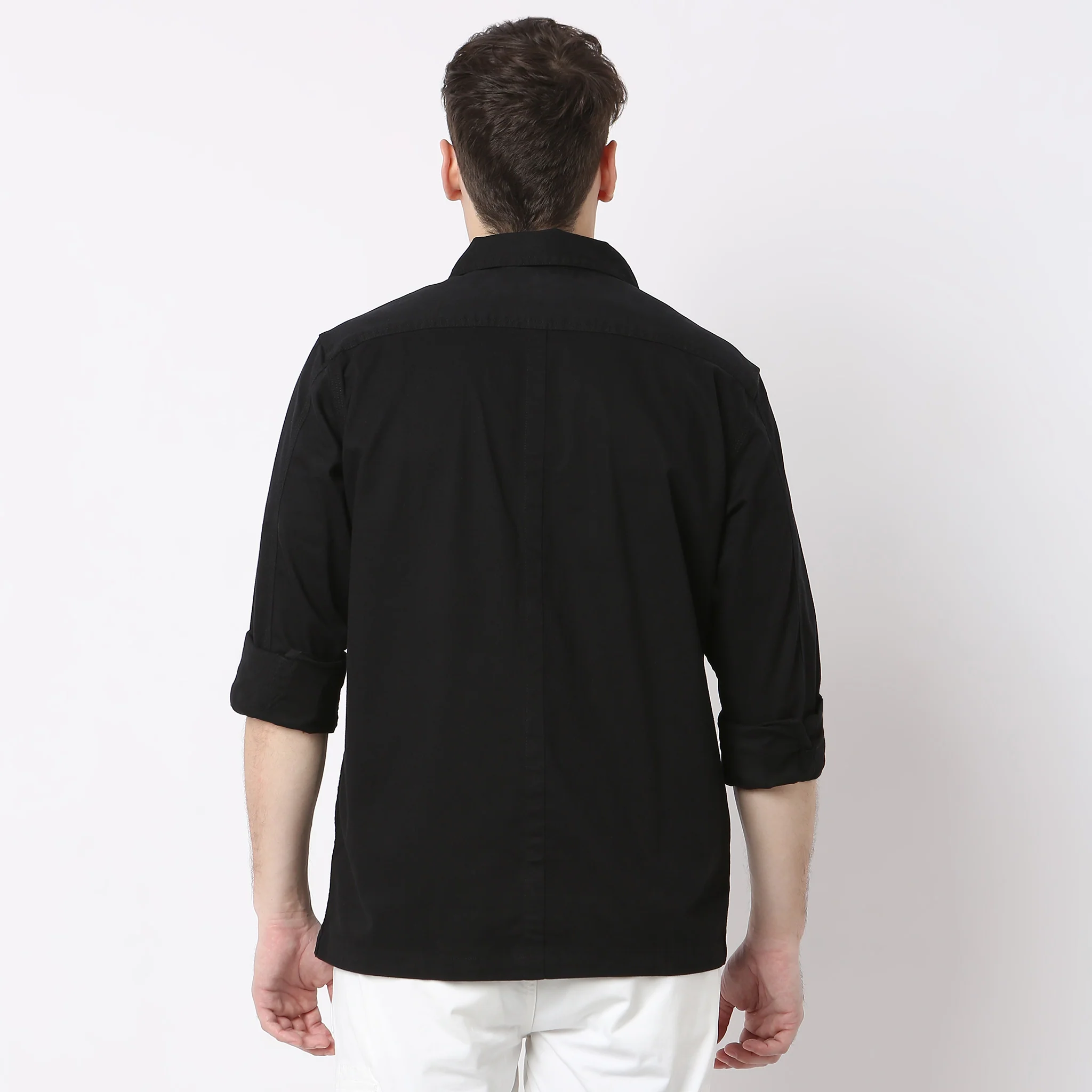 Modern Outdoorist Shacket™ 100% Cotton - Regular Fit Solid Shirt - Image 18