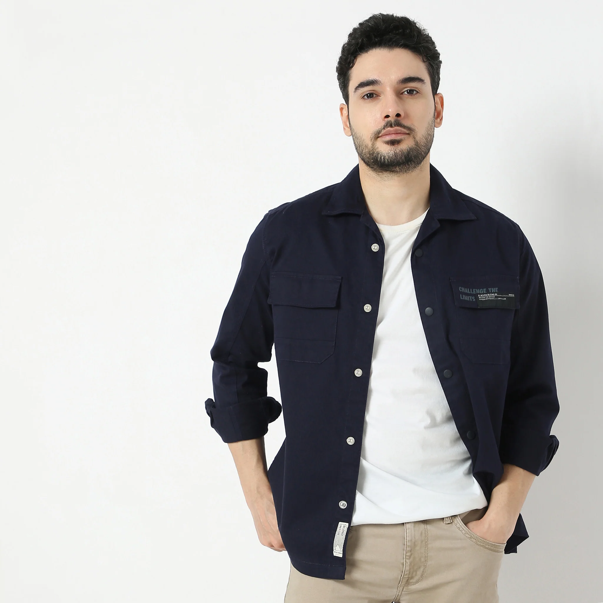 Modern Outdoorist Shacket™ 100% Cotton - Regular Fit Solid Shirt - Image 2