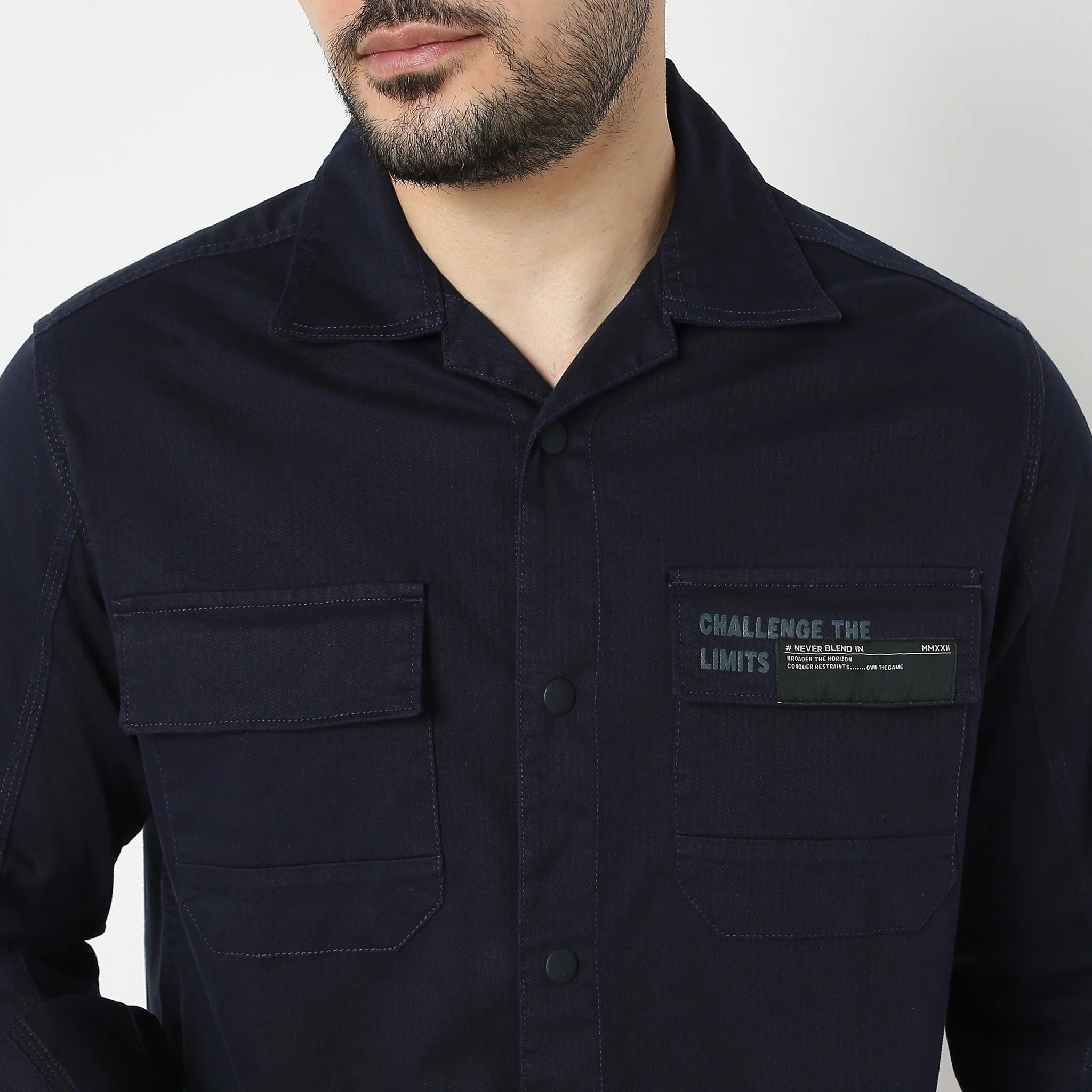 Modern Outdoorist Shacket™ 100% Cotton - Regular Fit Solid Shirt - Image 4