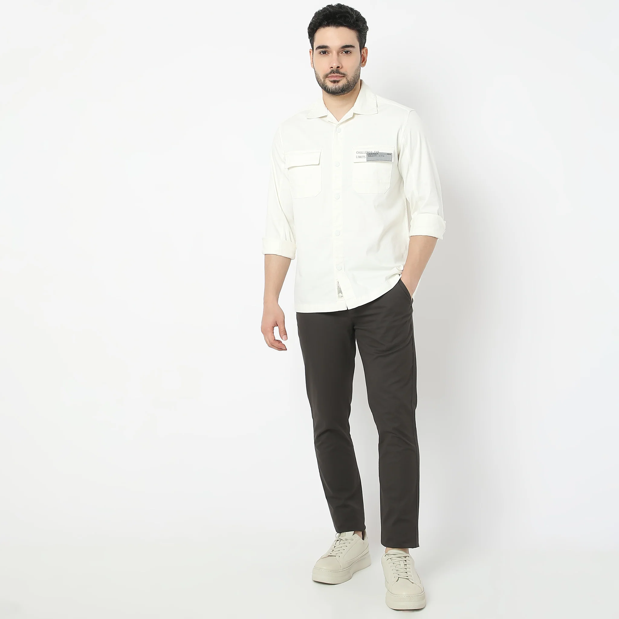 Modern Outdoorist Shacket™ 100% Cotton - Regular Fit Solid Shirt - Image 7
