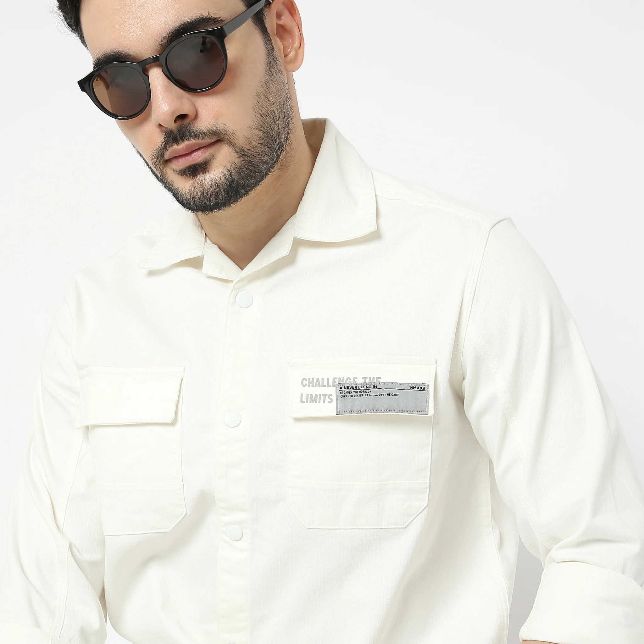 Modern Outdoorist Shacket™ 100% Cotton - Regular Fit Solid Shirt - Image 9