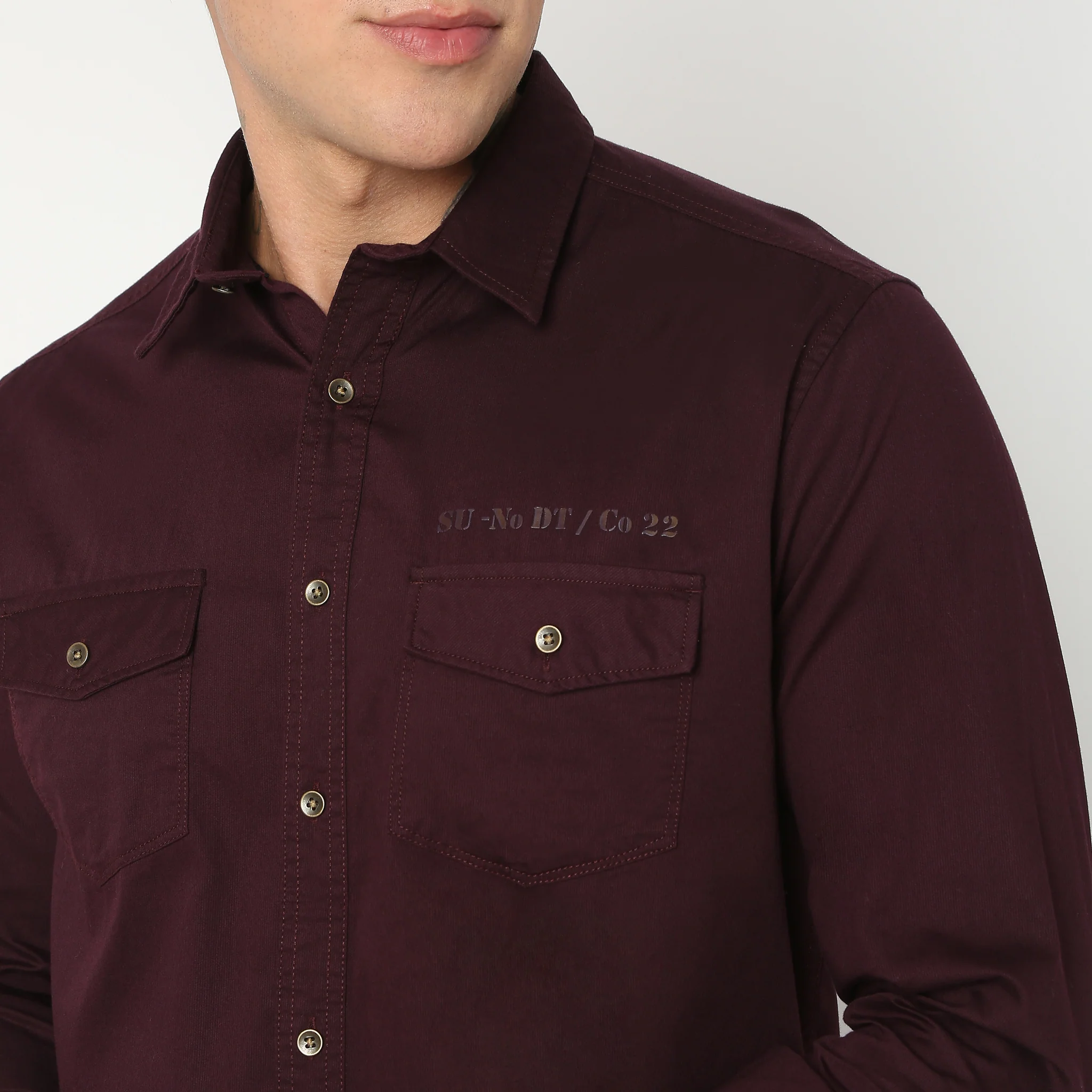 Regular Fit Solid Shirt - Image 9