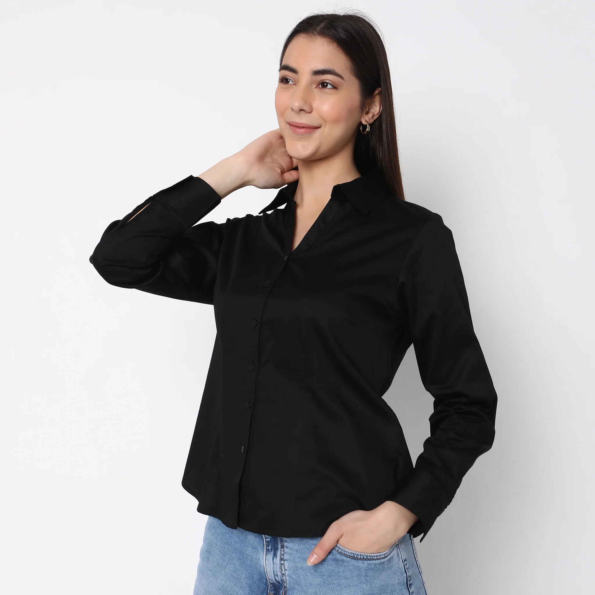Regular Fit Solid Shirt - Image 19