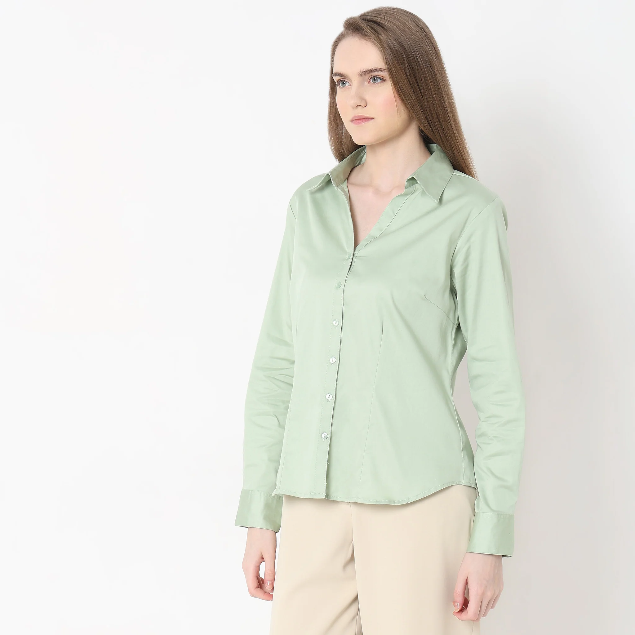 Regular Fit Solid Shirt - Image 29