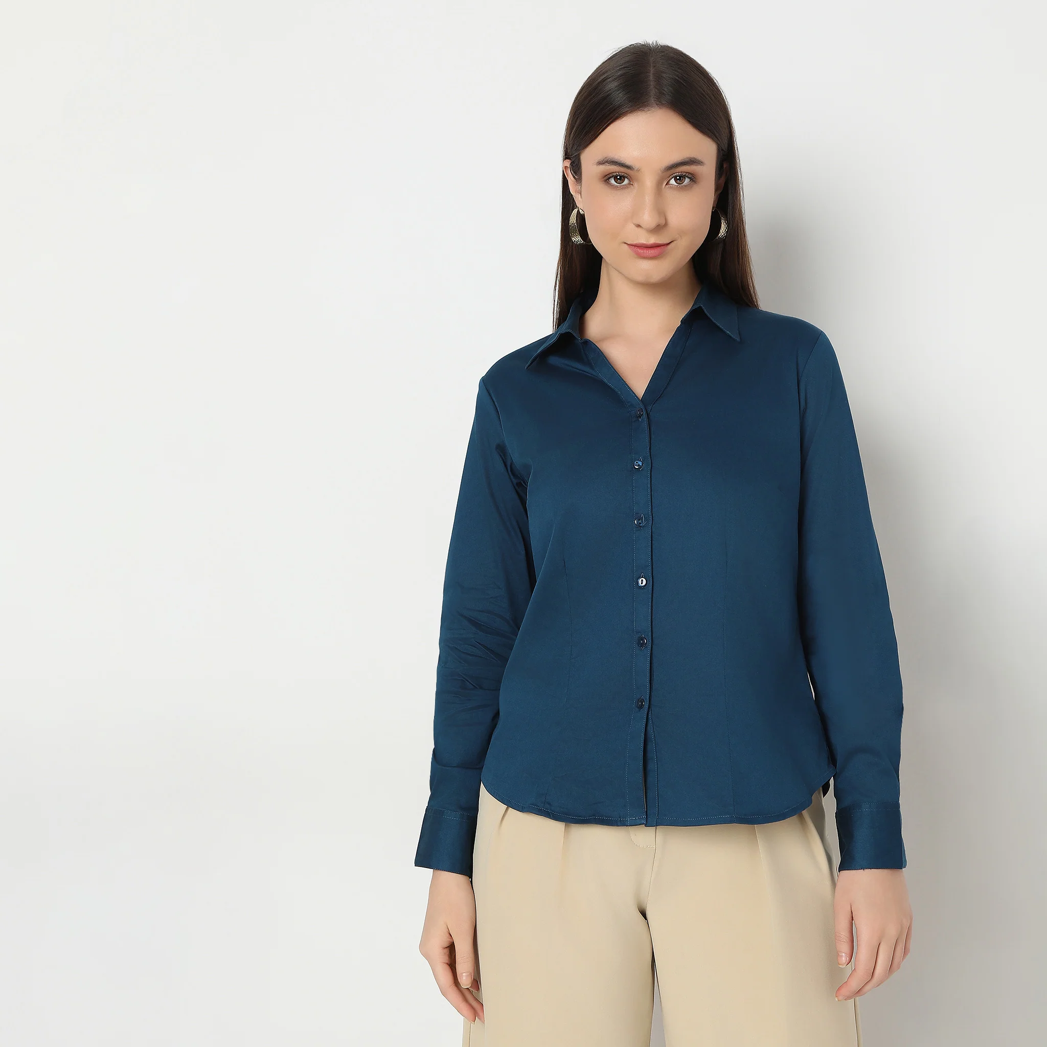 Regular Fit Solid Shirt - Image 32