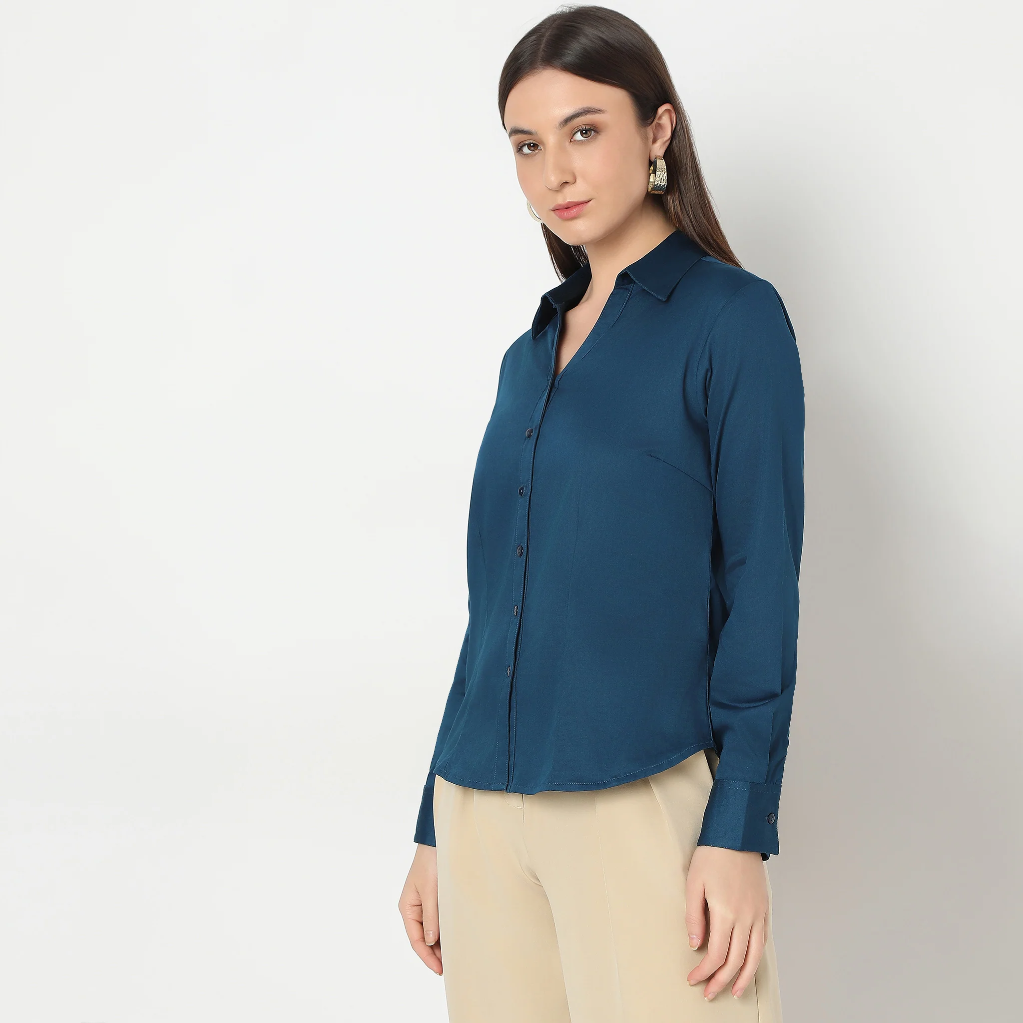 Regular Fit Solid Shirt - Image 34