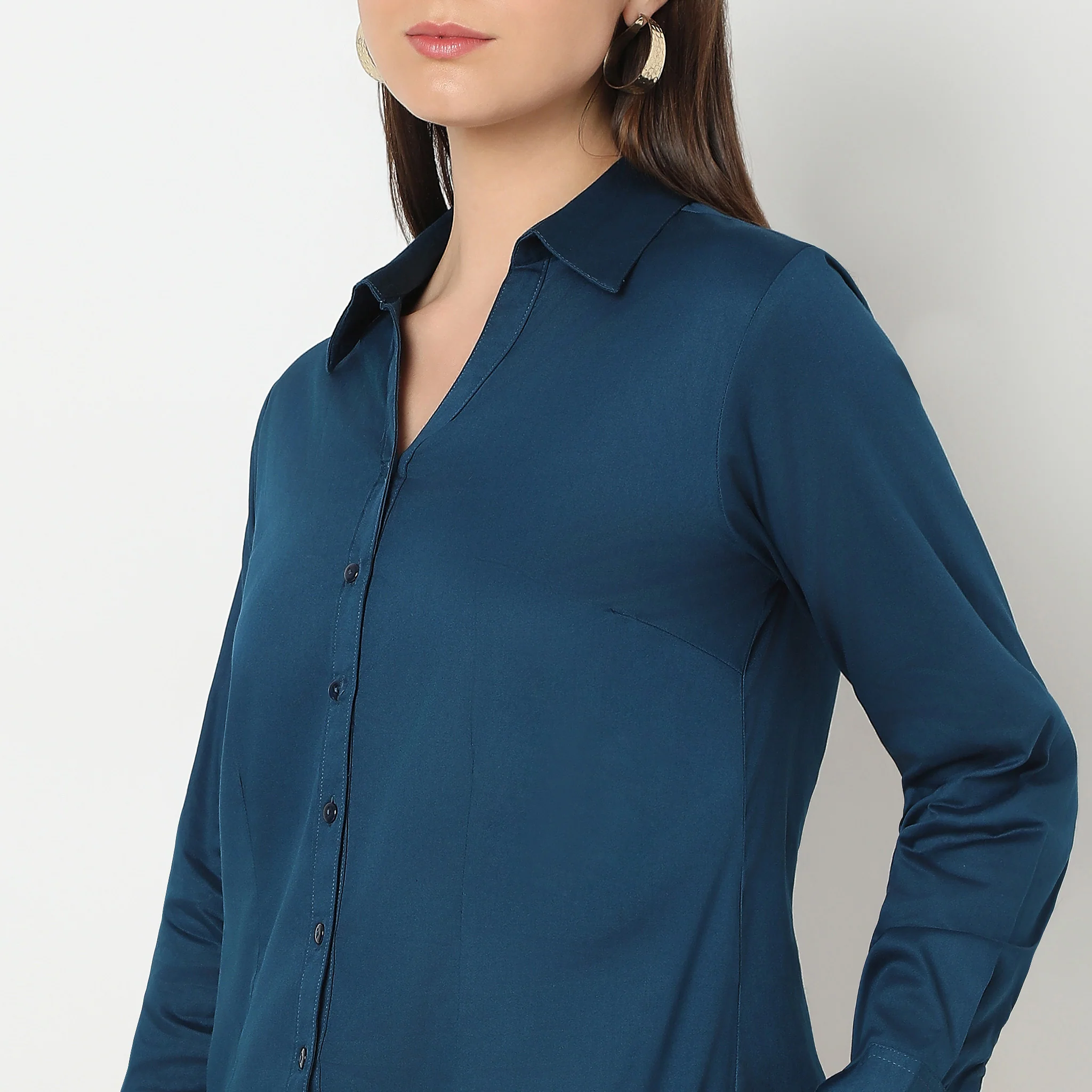 Regular Fit Solid Shirt - Image 35