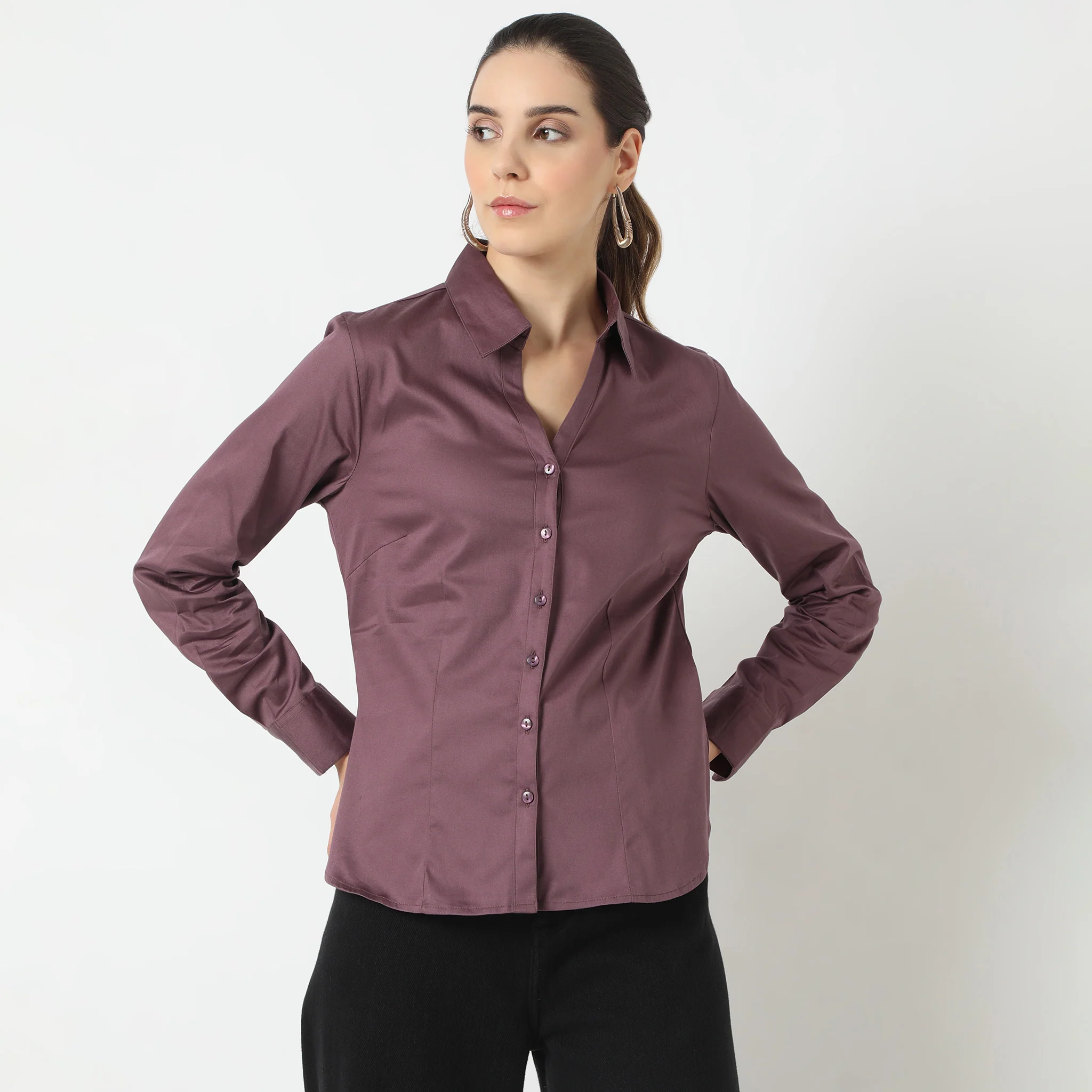 Regular Fit Solid Shirt - Image 37
