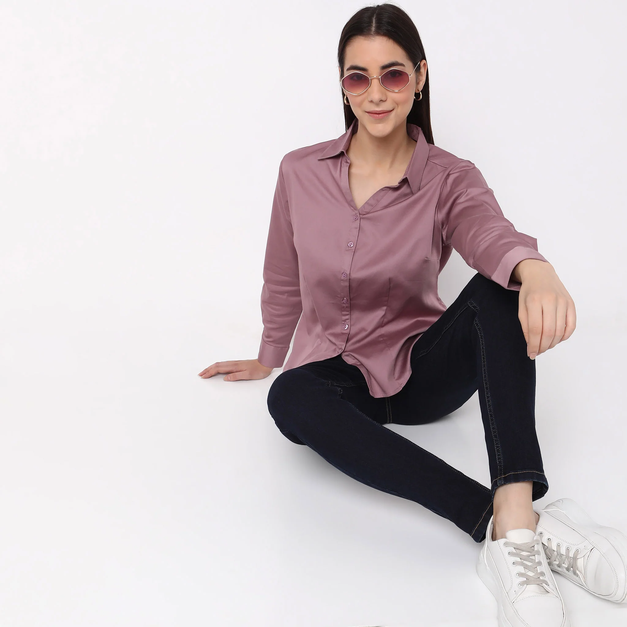 Regular Fit Solid Shirt - Image 6