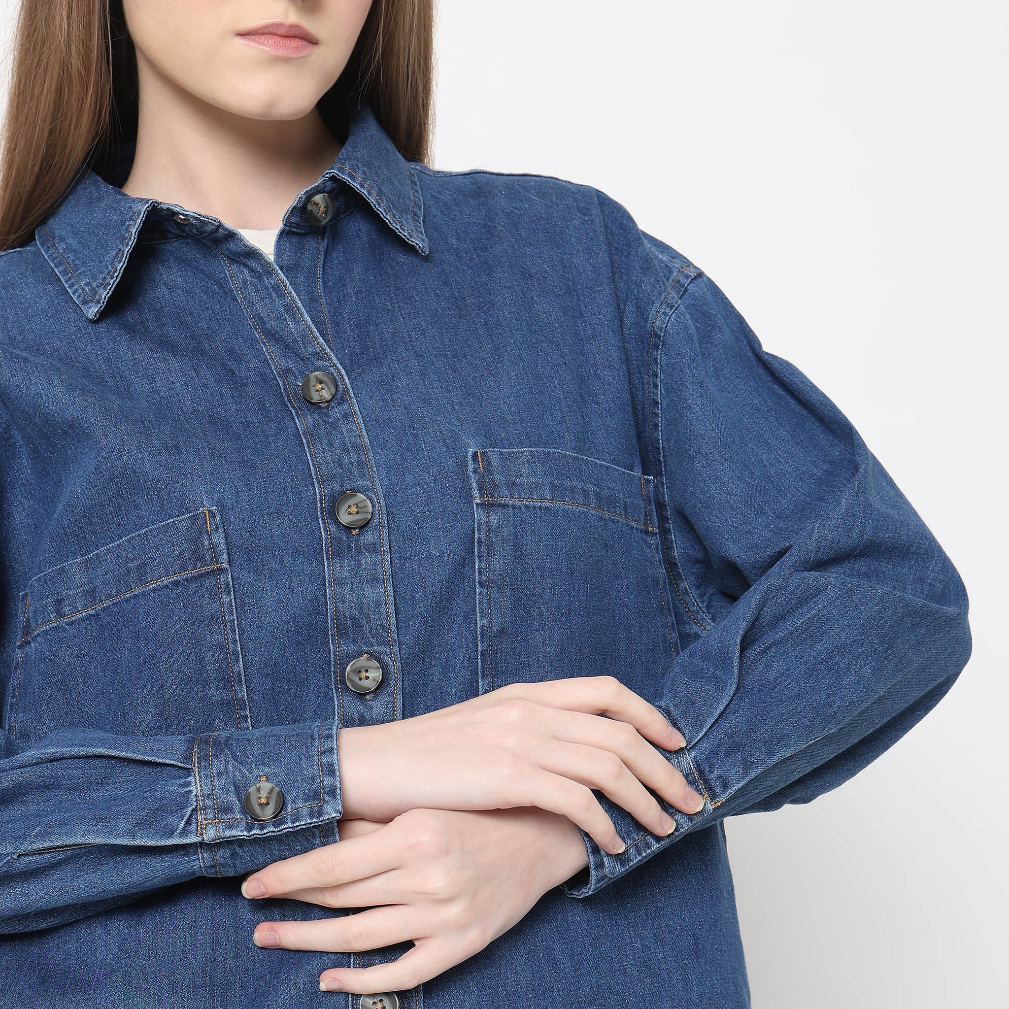 Regular Fit Solid Shirt - Image 4