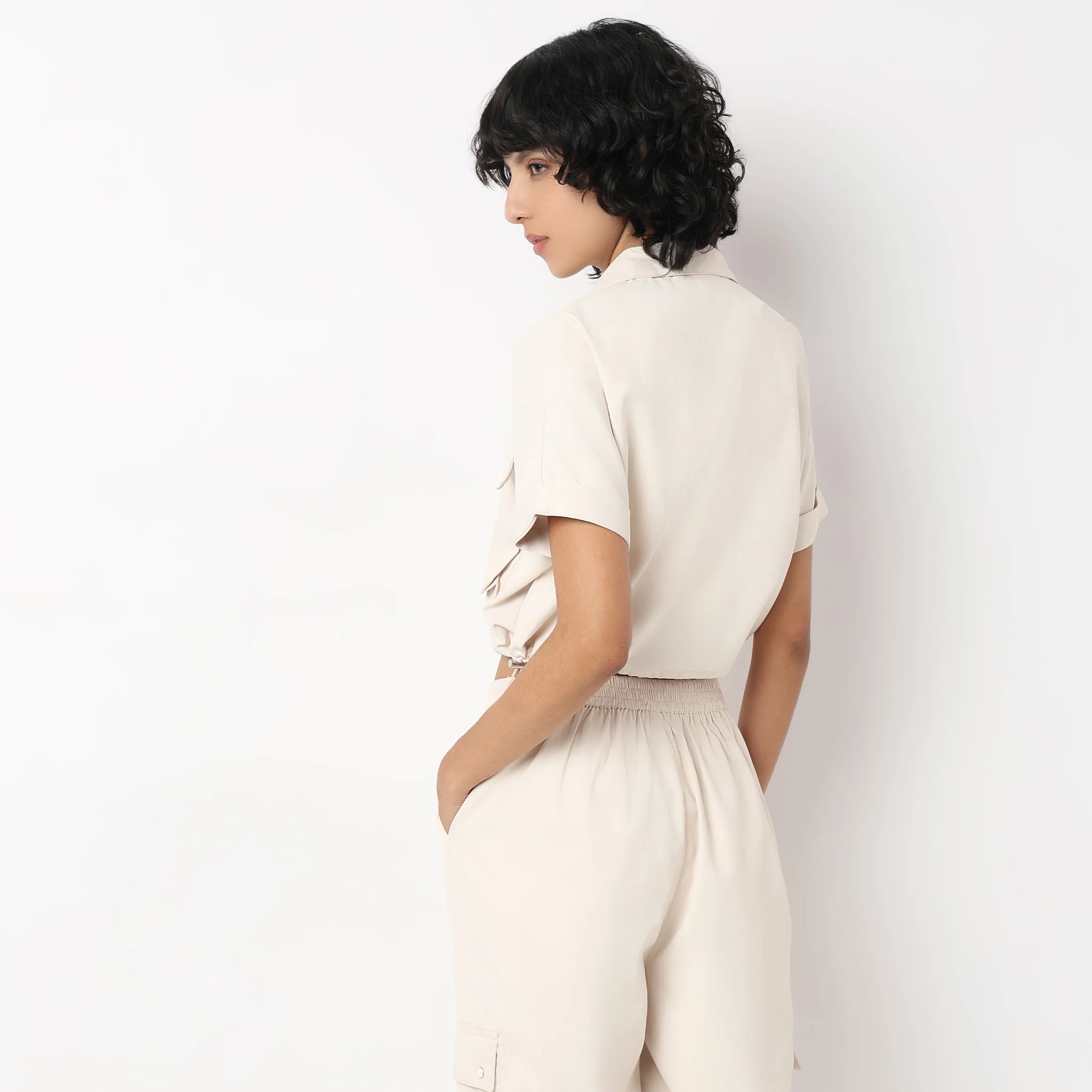 Regular Fit Solid Shirt - Image 3