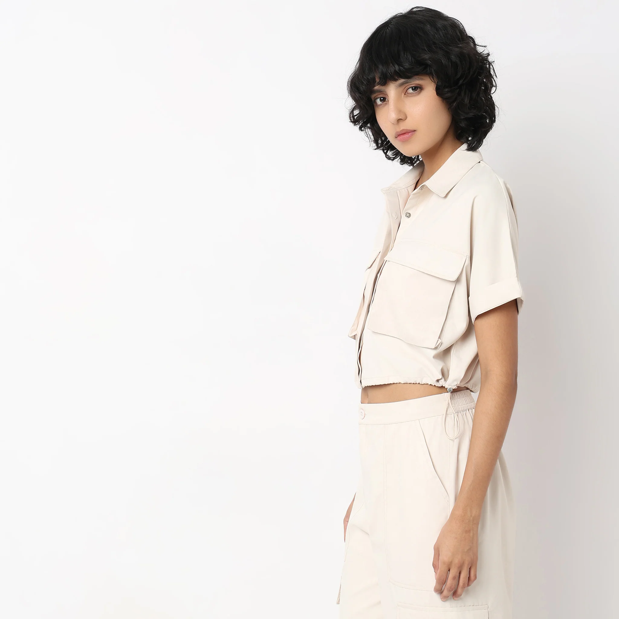 Regular Fit Solid Shirt - Image 5