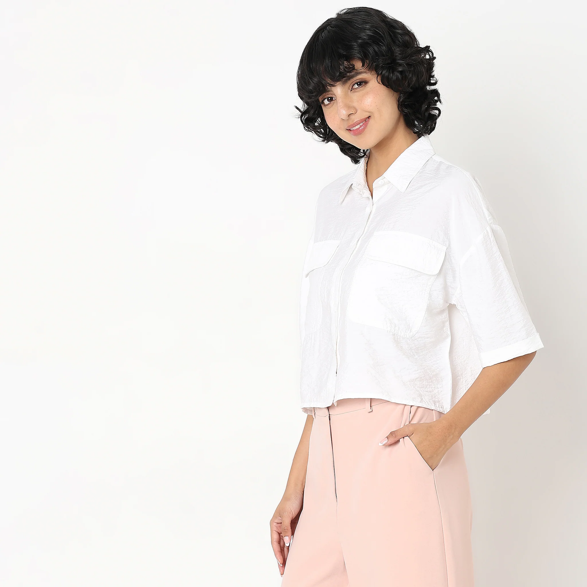 Regular Fit Solid Shirt - Image 10