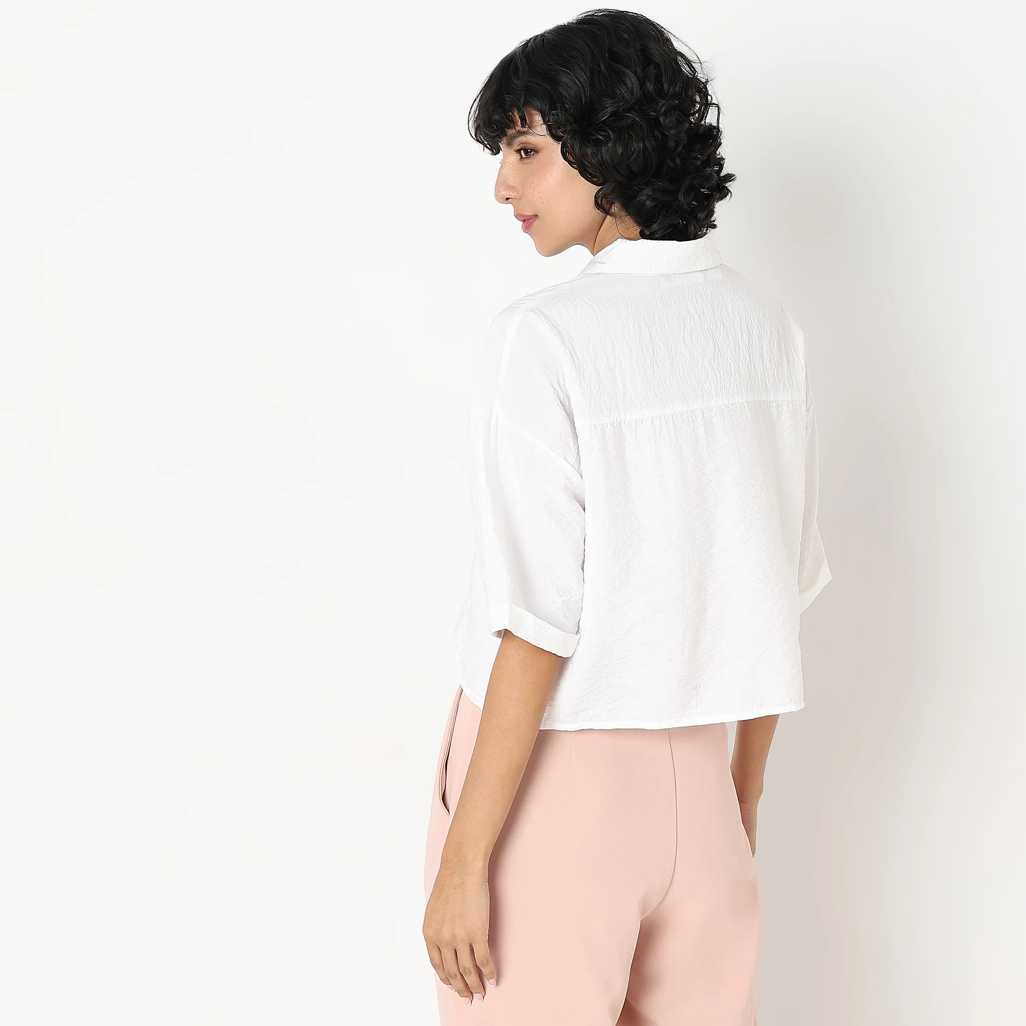 Regular Fit Solid Shirt - Image 8