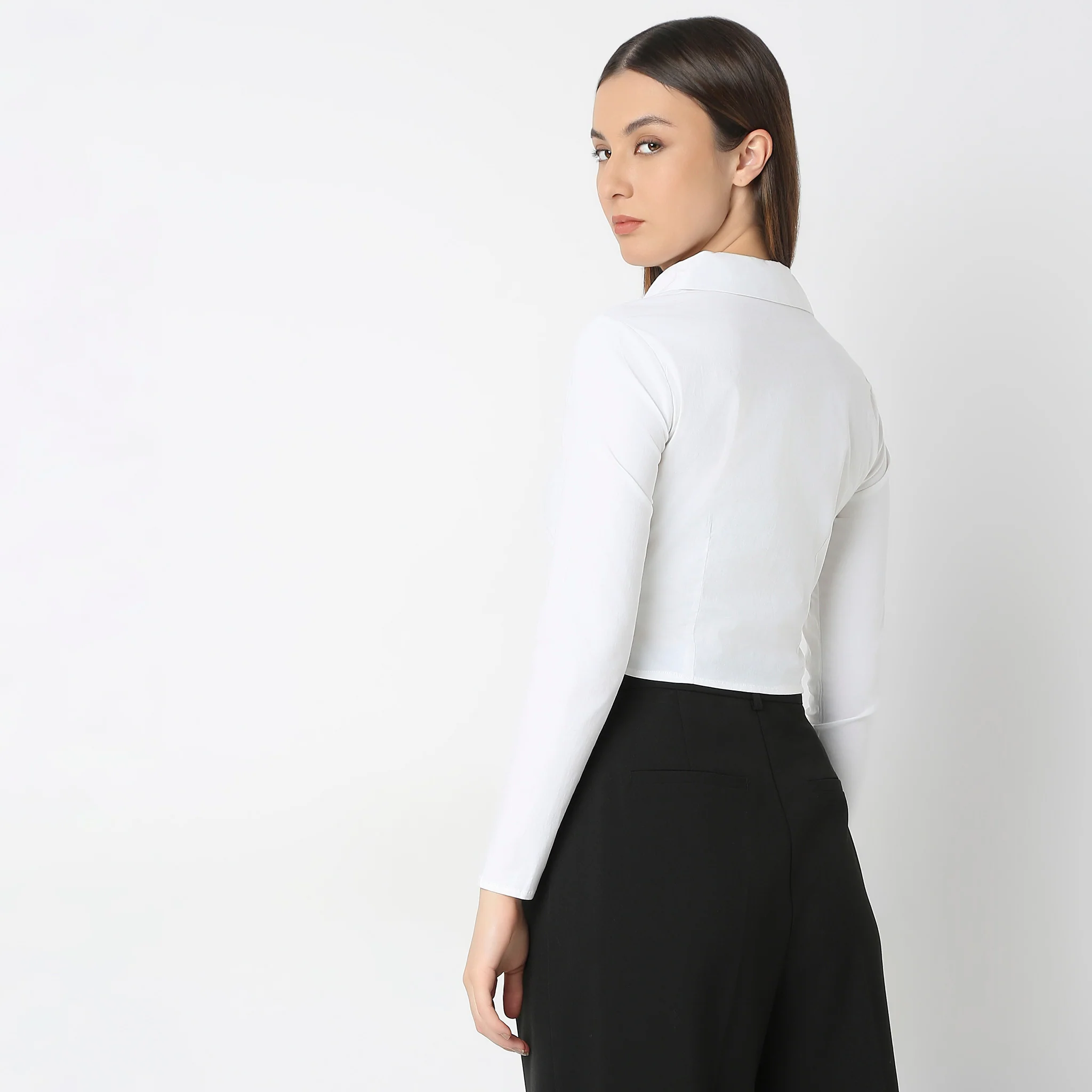 Regular Fit Solid Shirt - Image 3