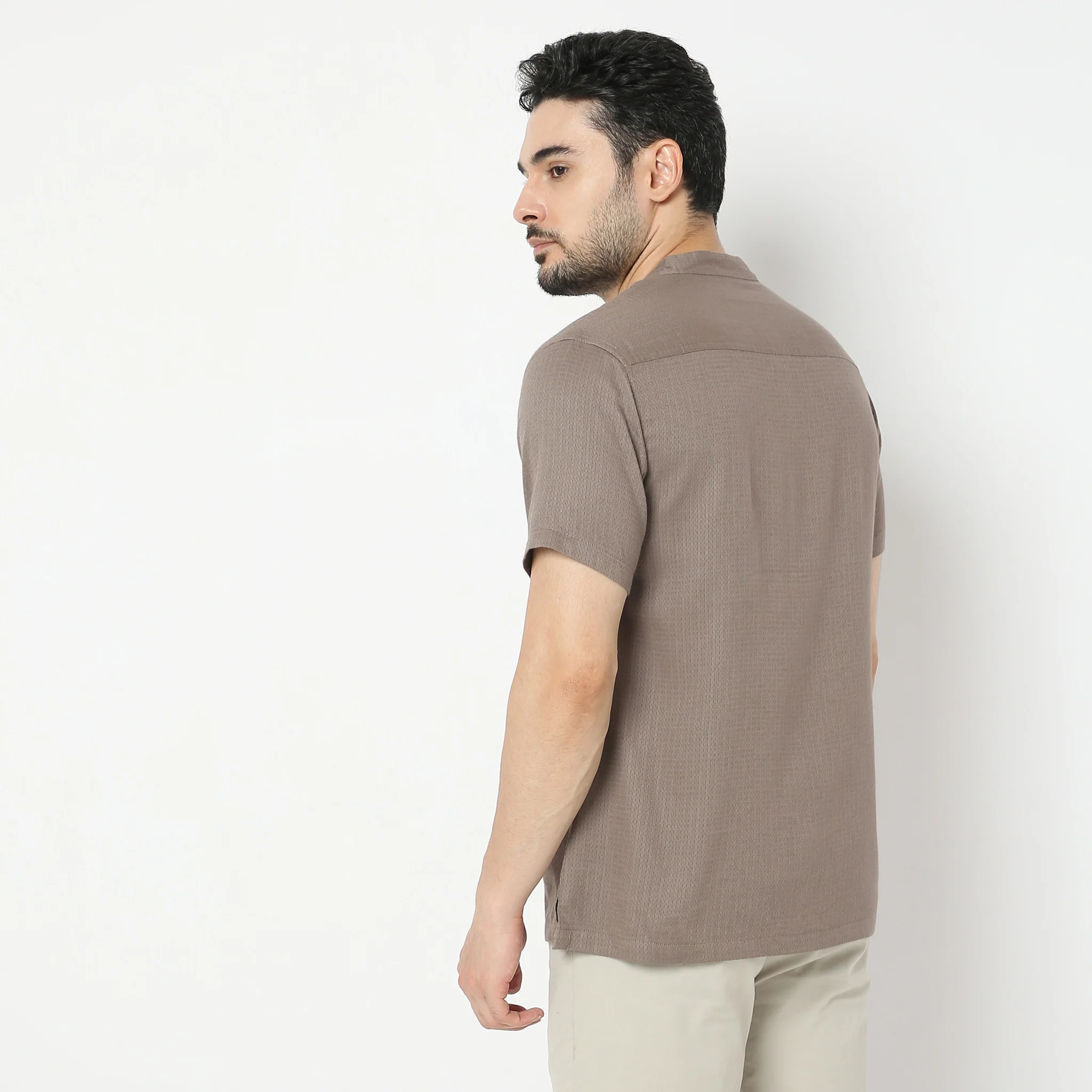 Artistry™ - Band Collar Casual Shirt - Image 3