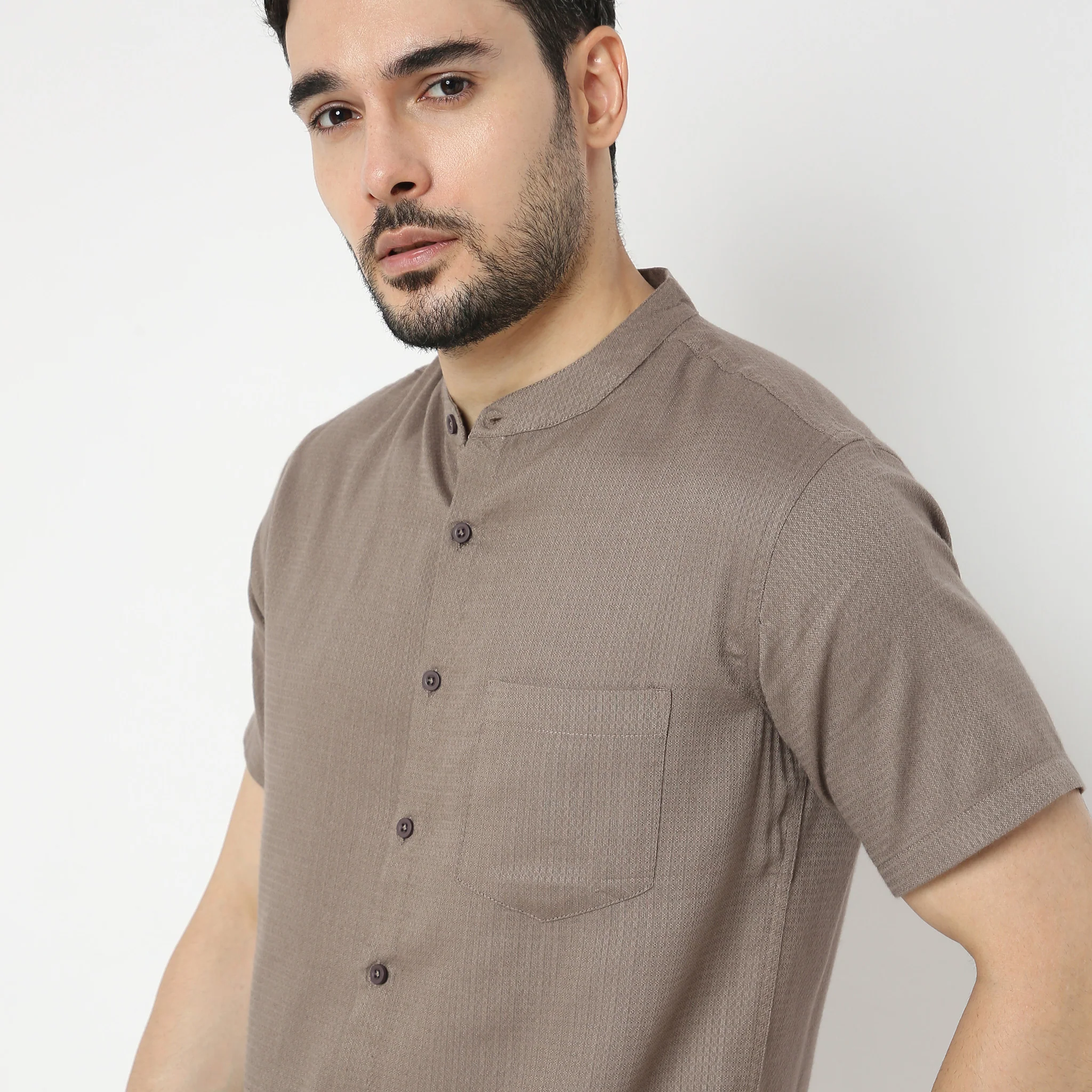 Artistry™ - Band Collar Casual Shirt - Image 4