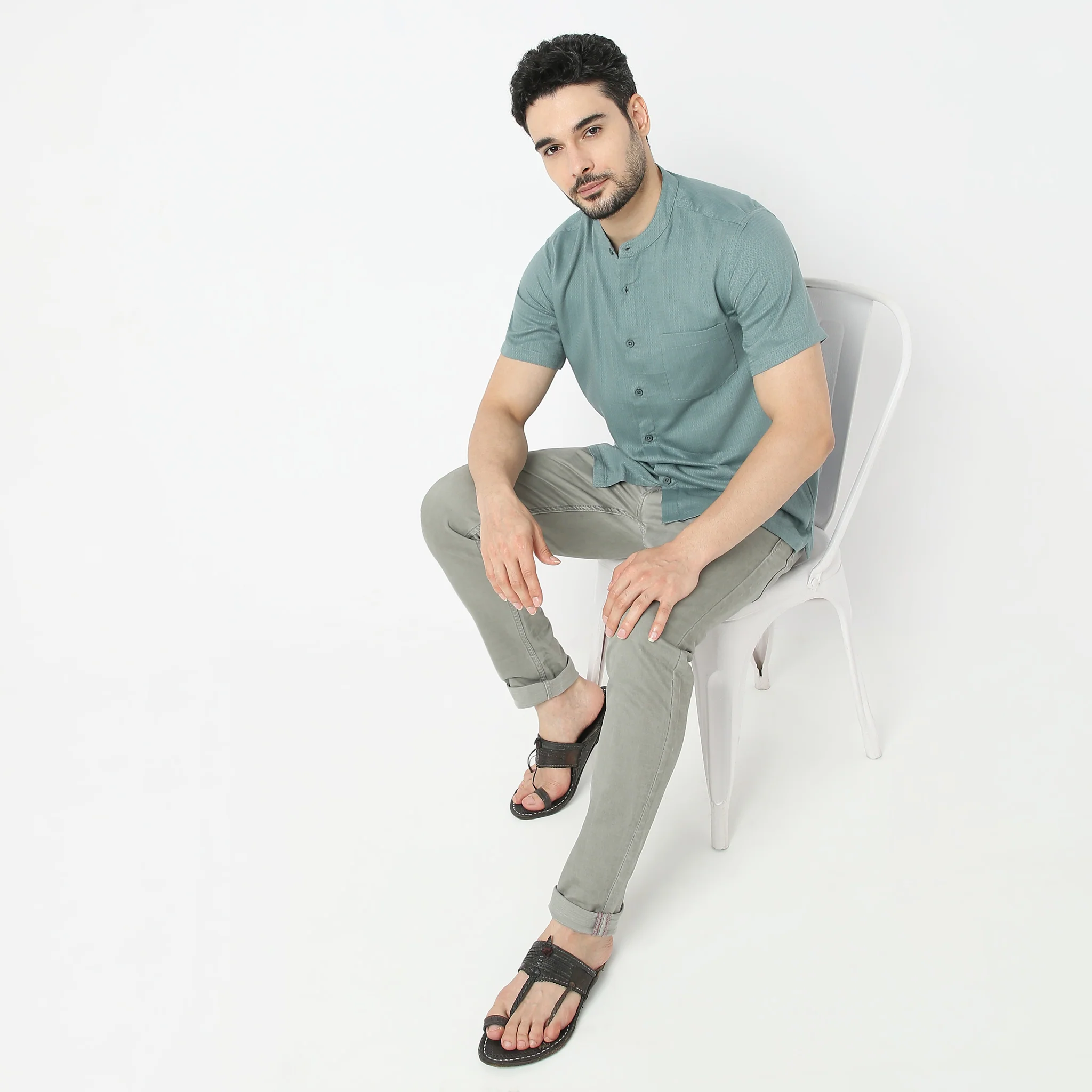 Artistry™ - Band Collar Casual Shirt - Image 6