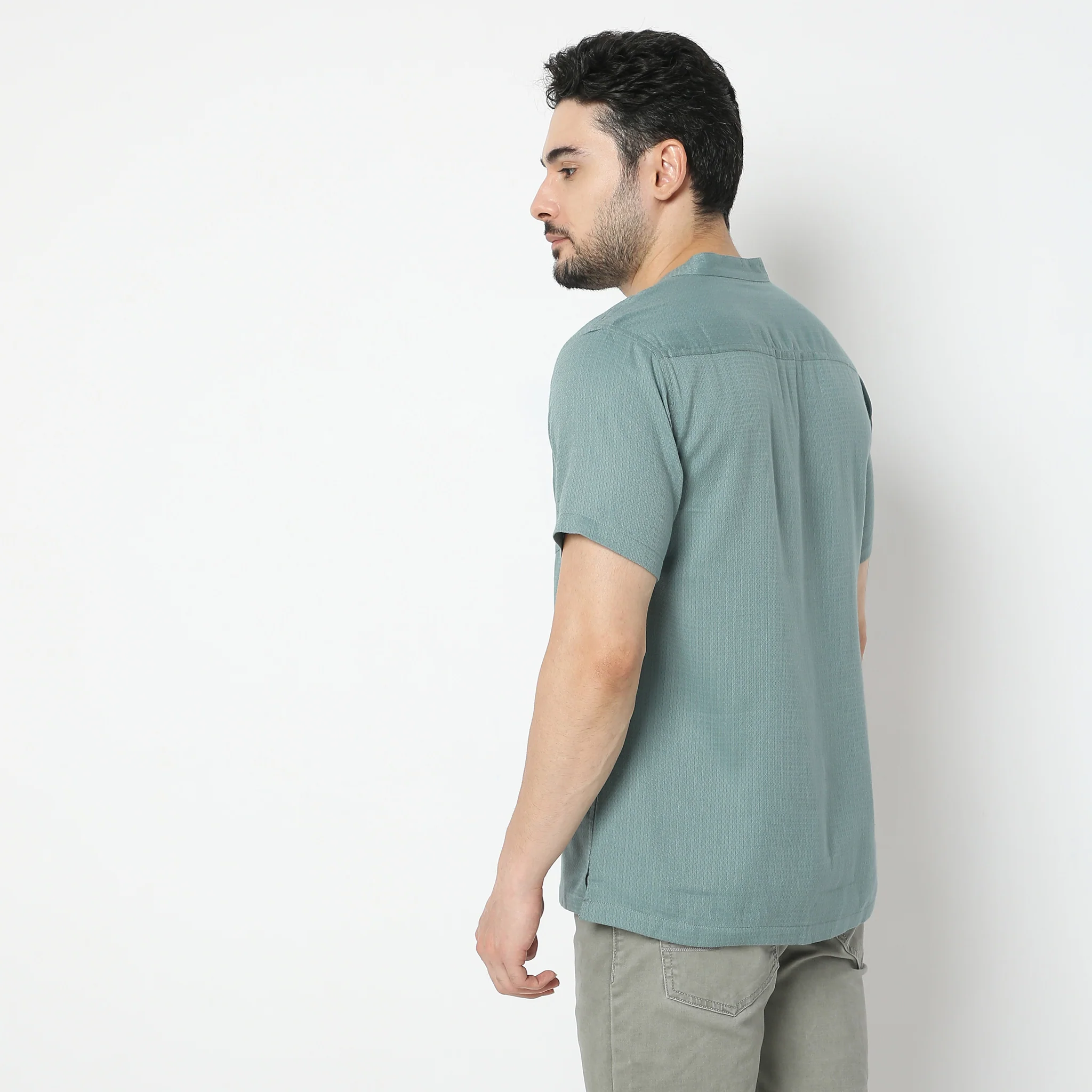 Artistry™ - Band Collar Casual Shirt - Image 8