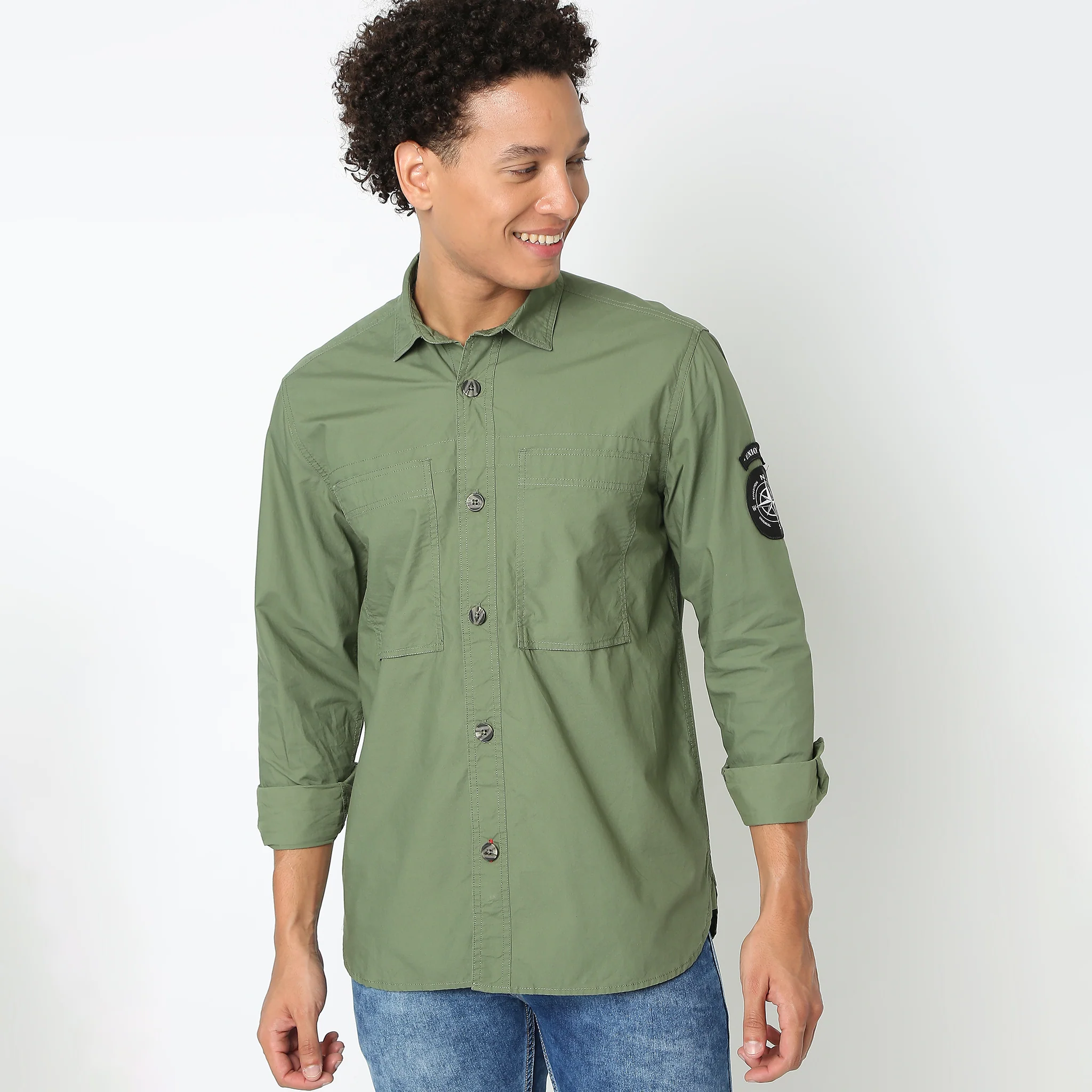 Parachute Oversized Regular Fit Solid Shirt !!! Trendy & Stylish - Image 15