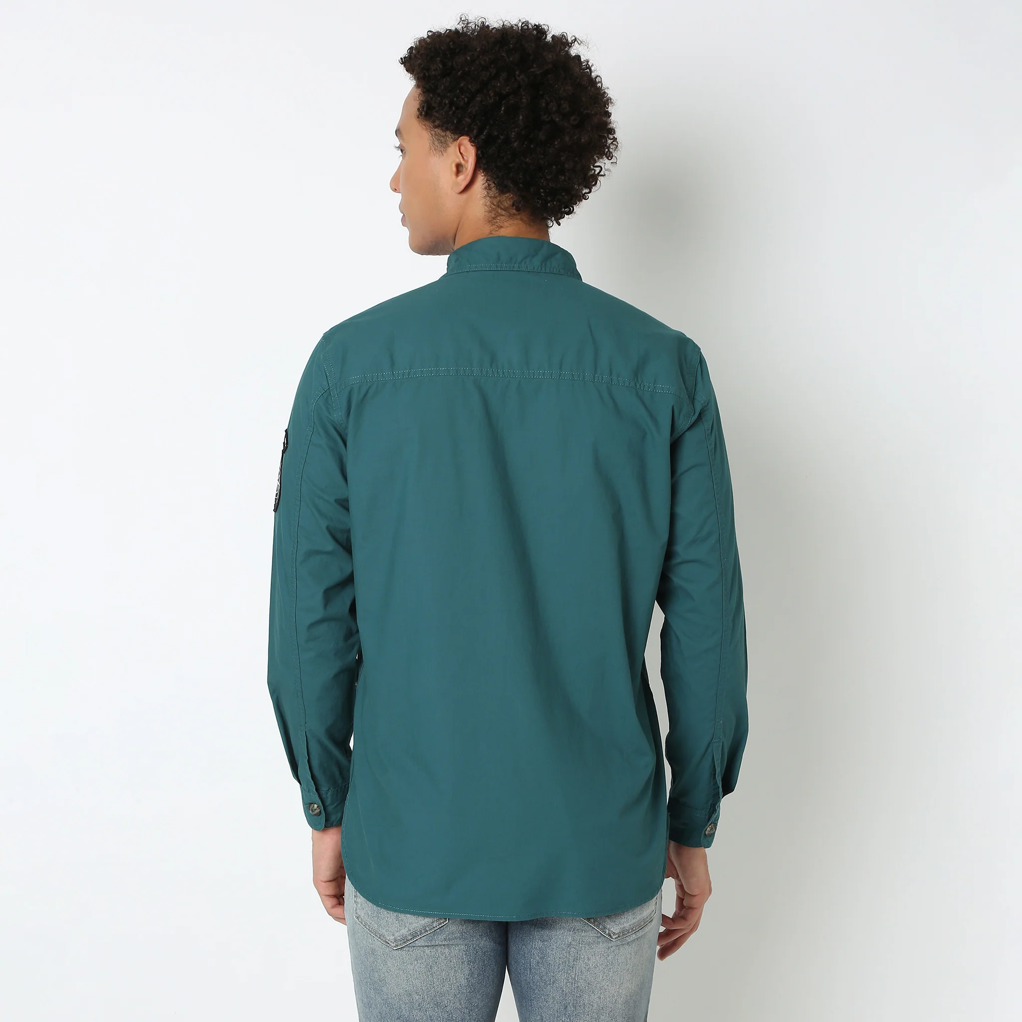 Parachute Oversized Regular Fit Solid Shirt !!! Trendy & Stylish - Image 3