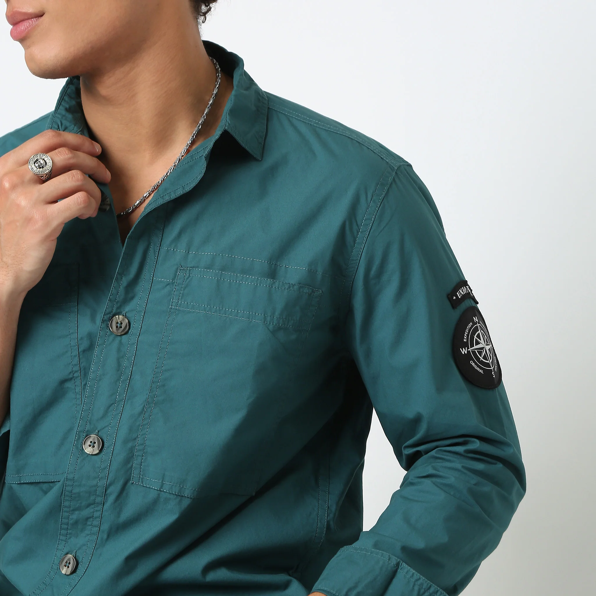 Parachute Oversized Regular Fit Solid Shirt !!! Trendy & Stylish - Image 4