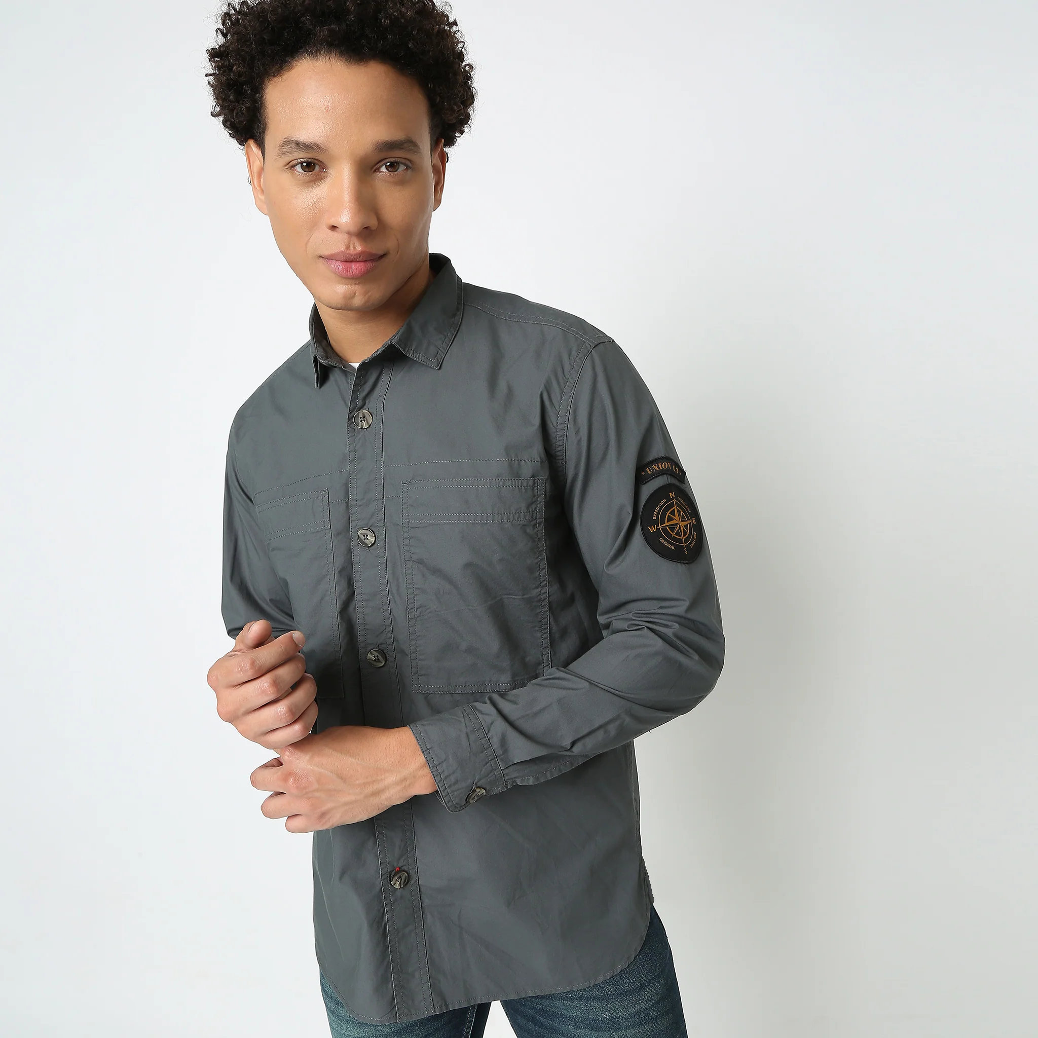 Parachute Oversized Regular Fit Solid Shirt !!! Trendy & Stylish - Image 7