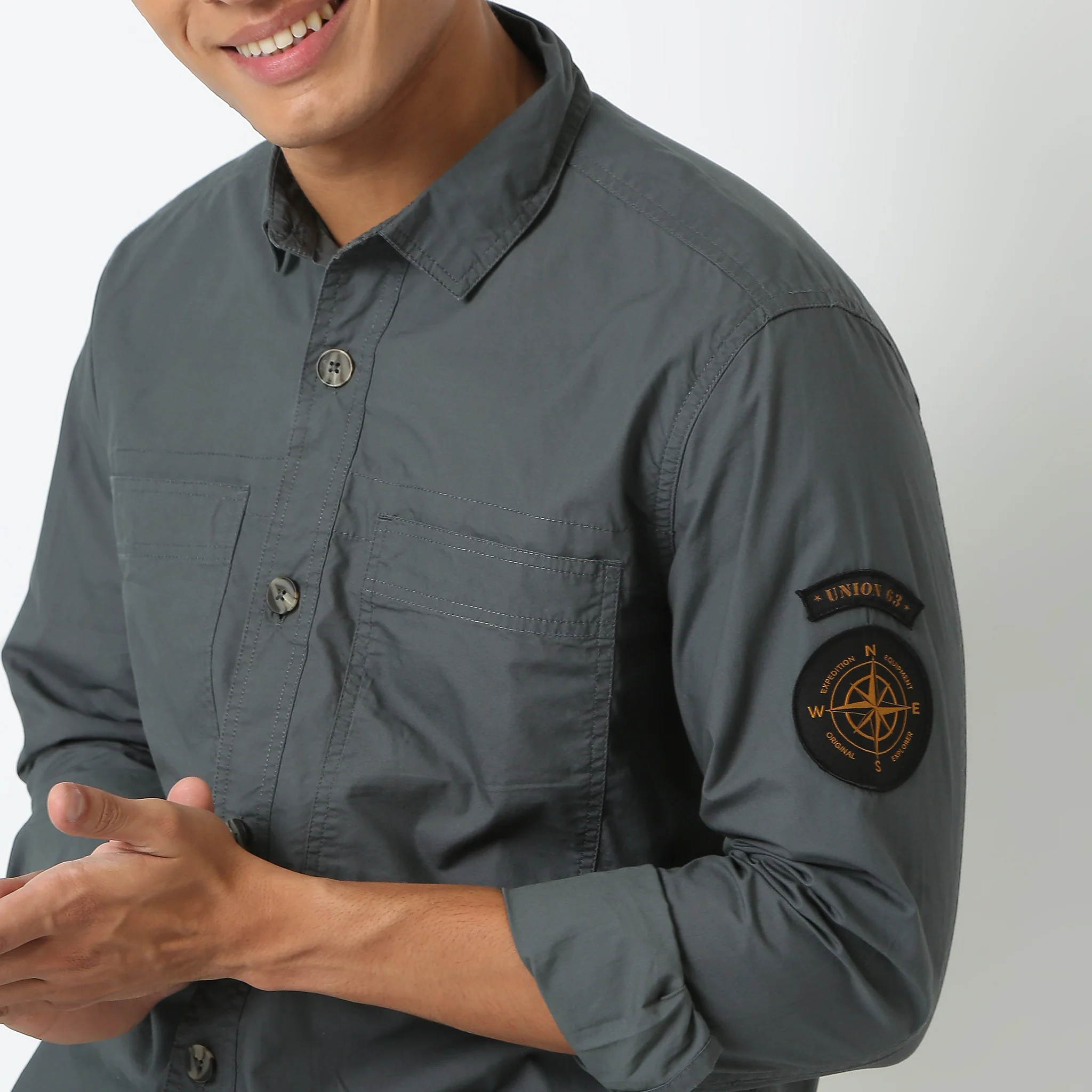 Parachute Oversized Regular Fit Solid Shirt !!! Trendy & Stylish - Image 9