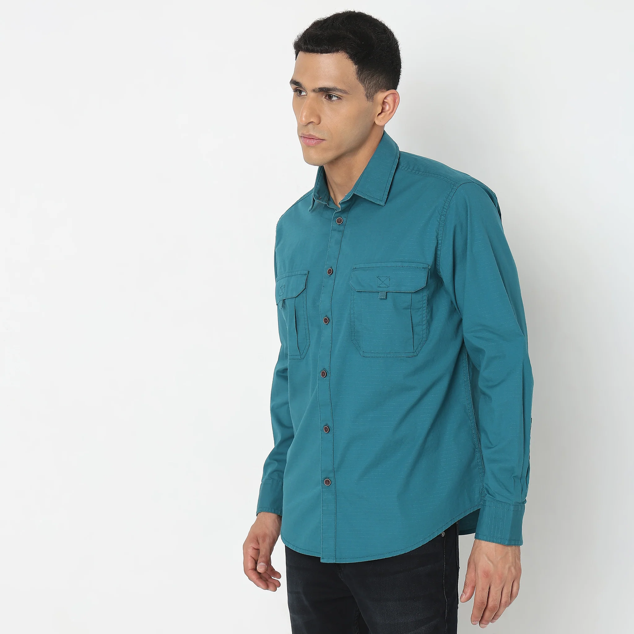Regular Fit Solid Shirt - Image 20