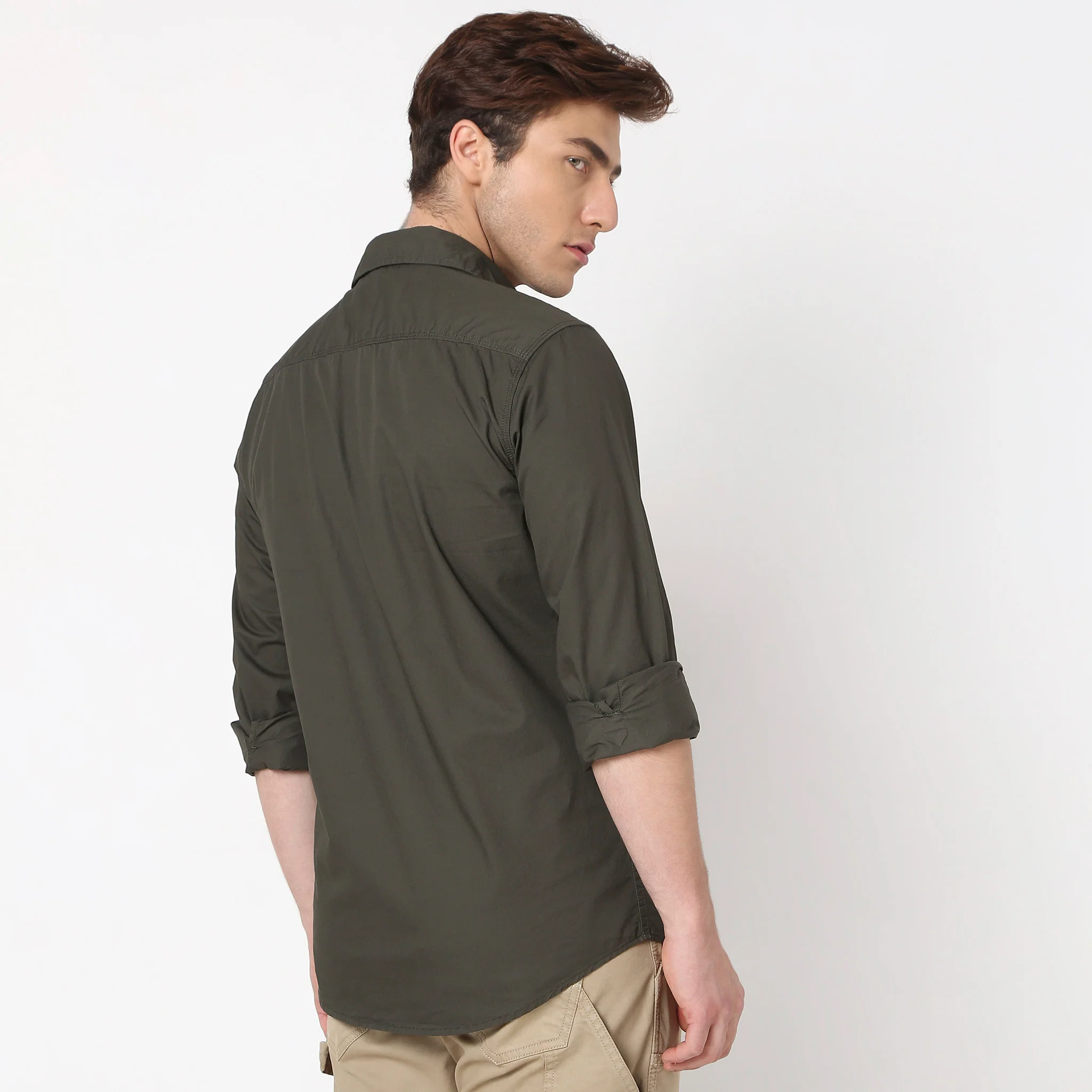 Regular Fit Solid Shirt - Image 12