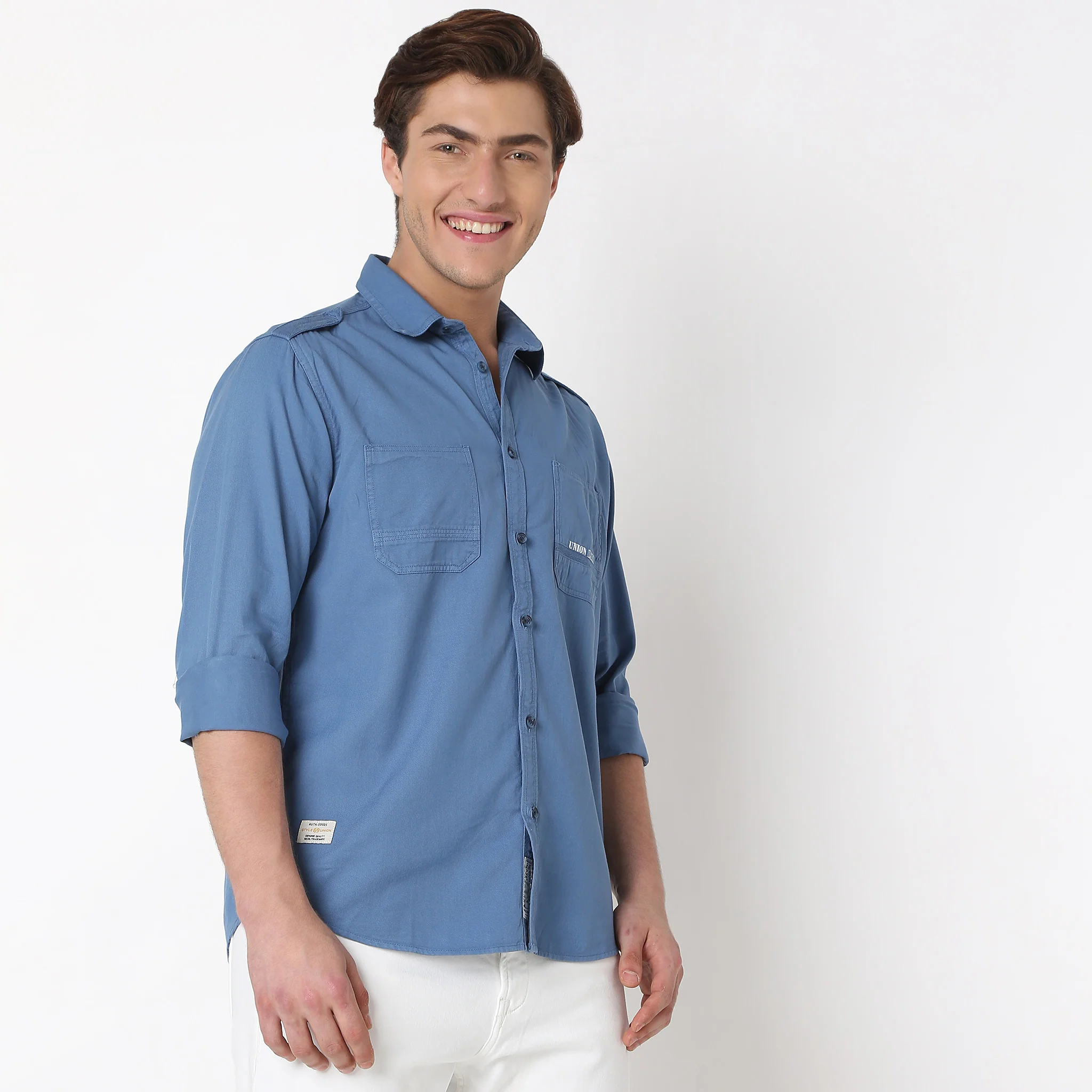 Regular Fit Solid Shirt - Image 10