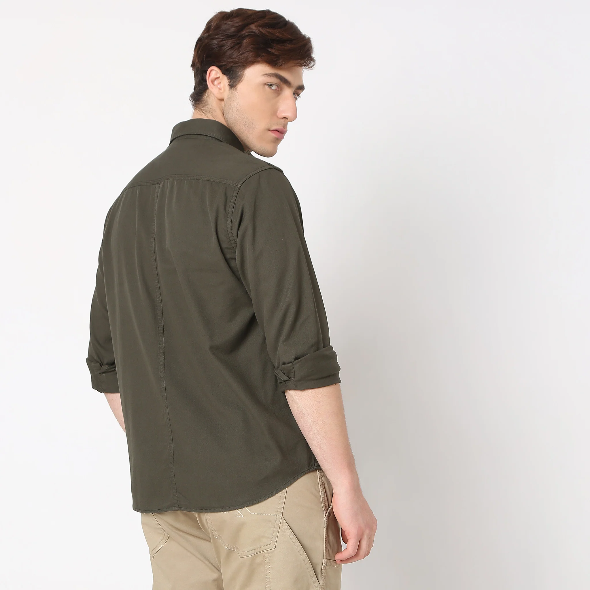 Regular Fit Solid Shirt - Image 13