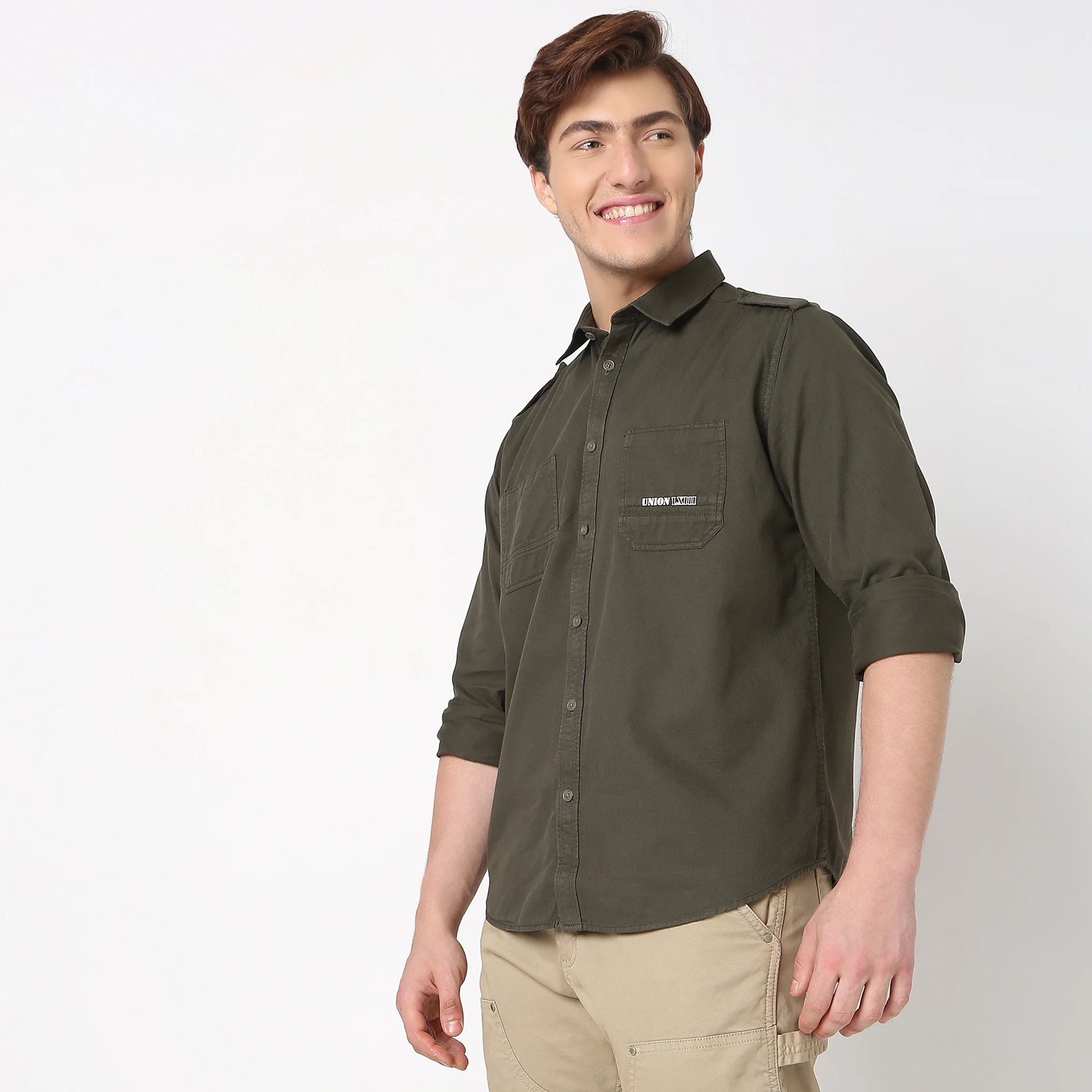 Regular Fit Solid Shirt - Image 15