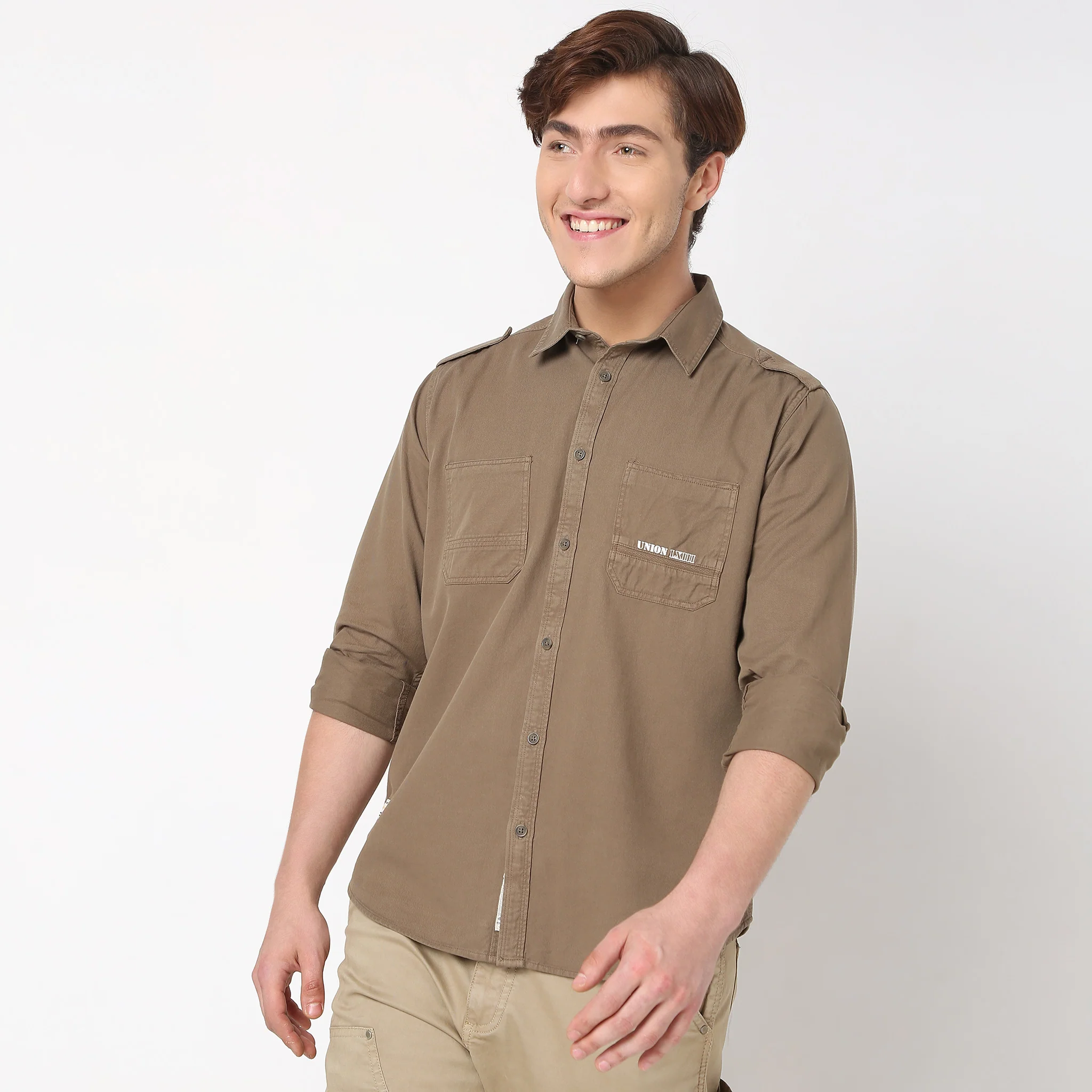 Regular Fit Solid Shirt - Image 20