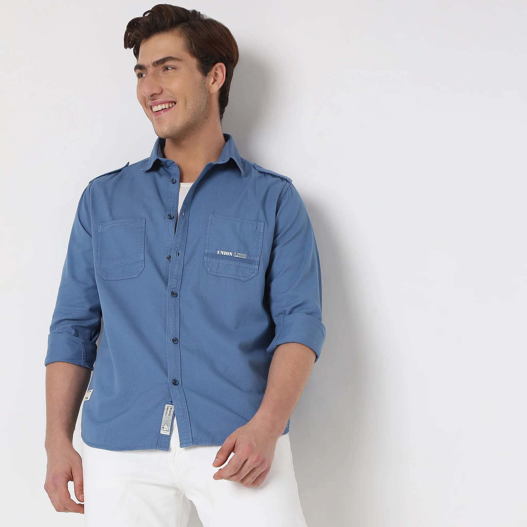 Regular Fit Solid Shirt - Image 7