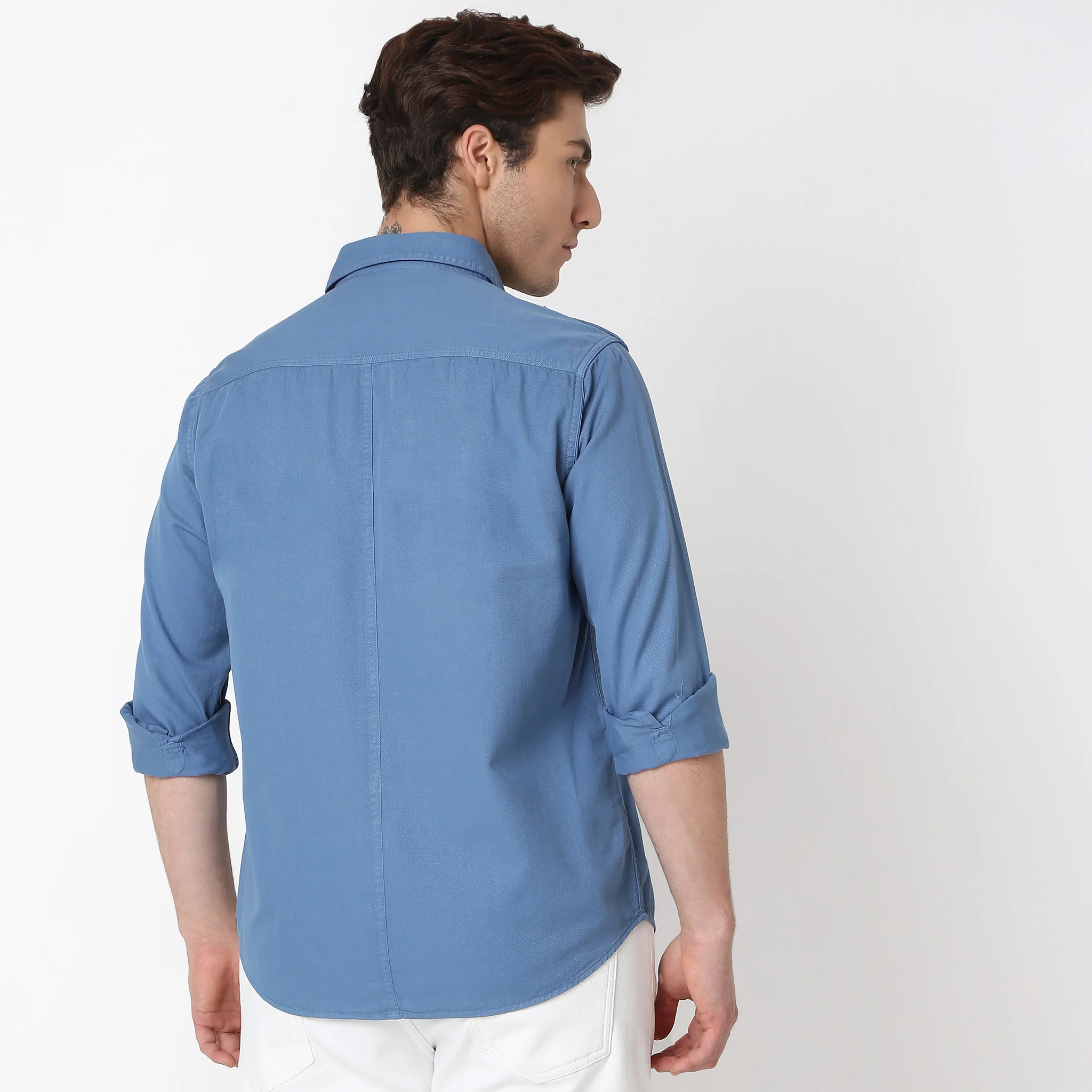 Regular Fit Solid Shirt - Image 8
