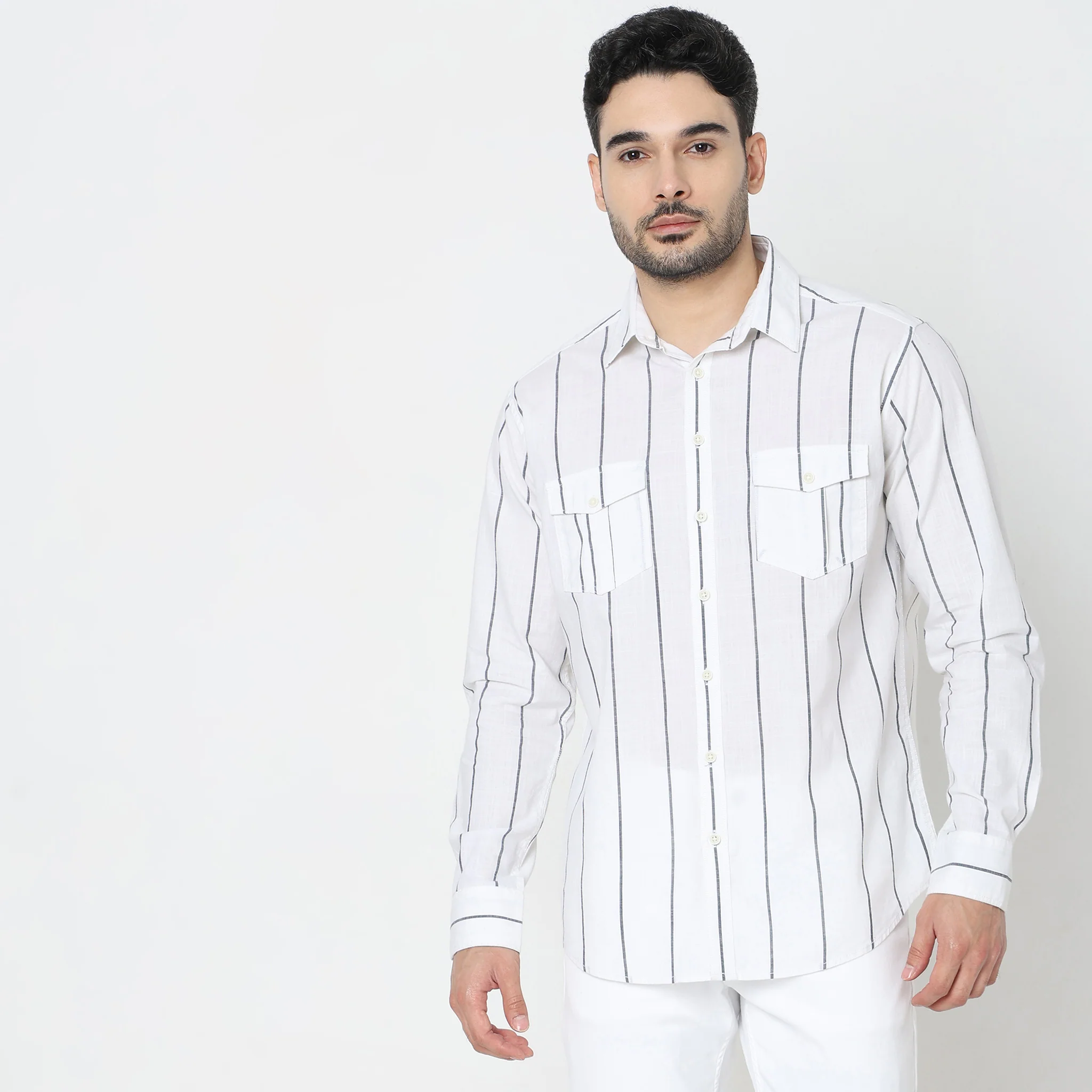 Regular Fit Striped Shirt - Image 2
