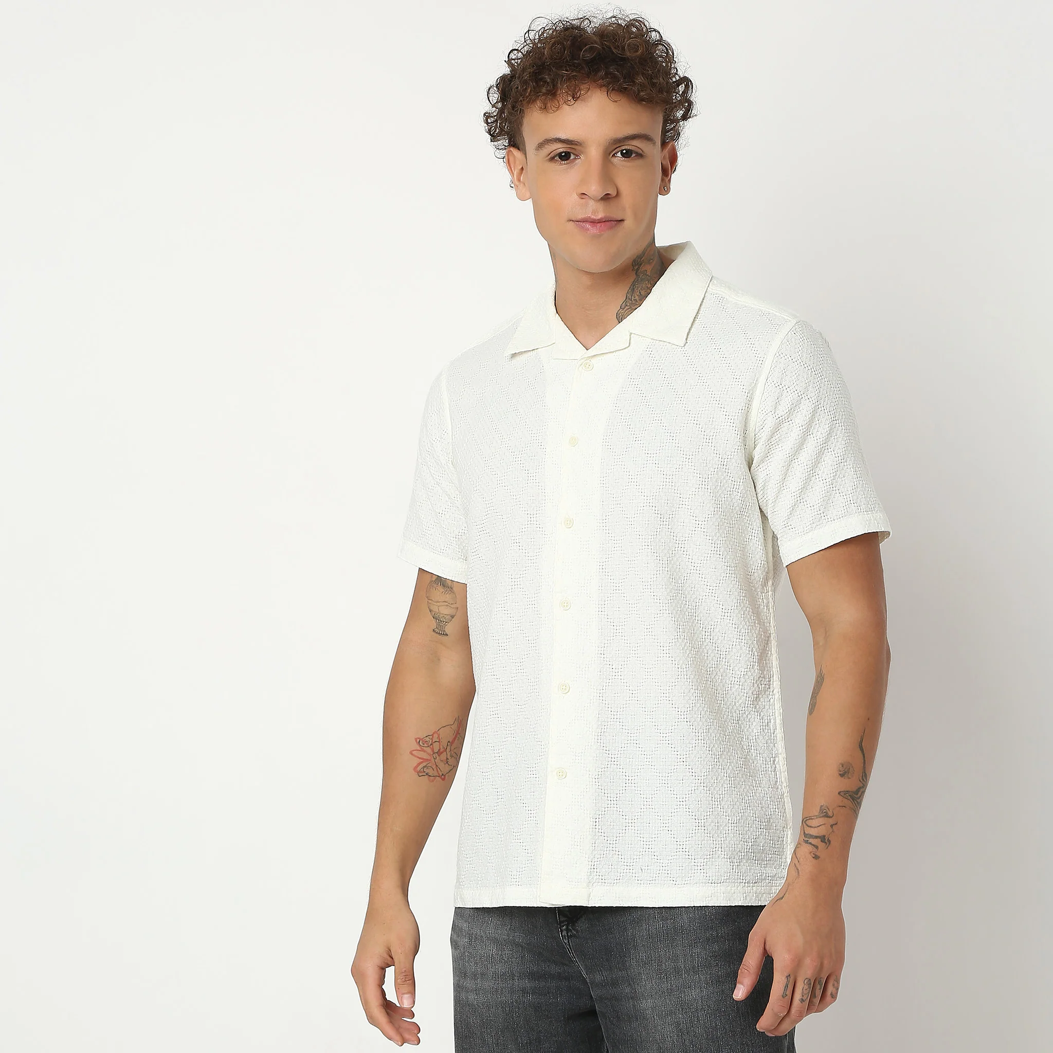 Regular Fit Solid Shirt - Image 10
