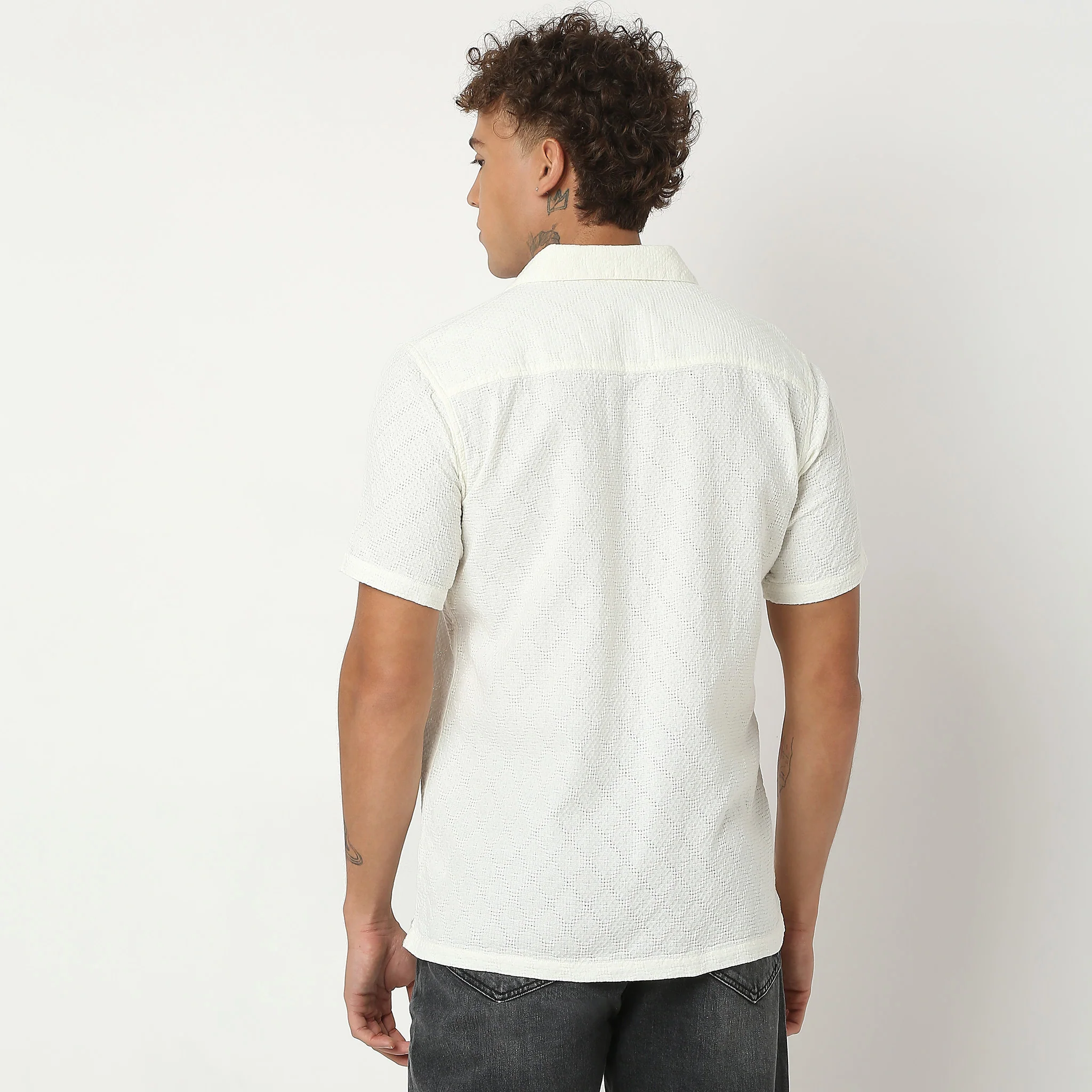 Regular Fit Solid Shirt - Image 8