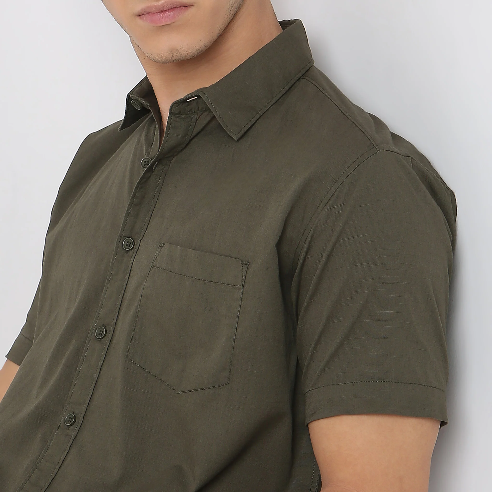 Easy Shirt™ - 100% Cotton MockLin Slubs - Regular Fit Solid Shirt - Image 14