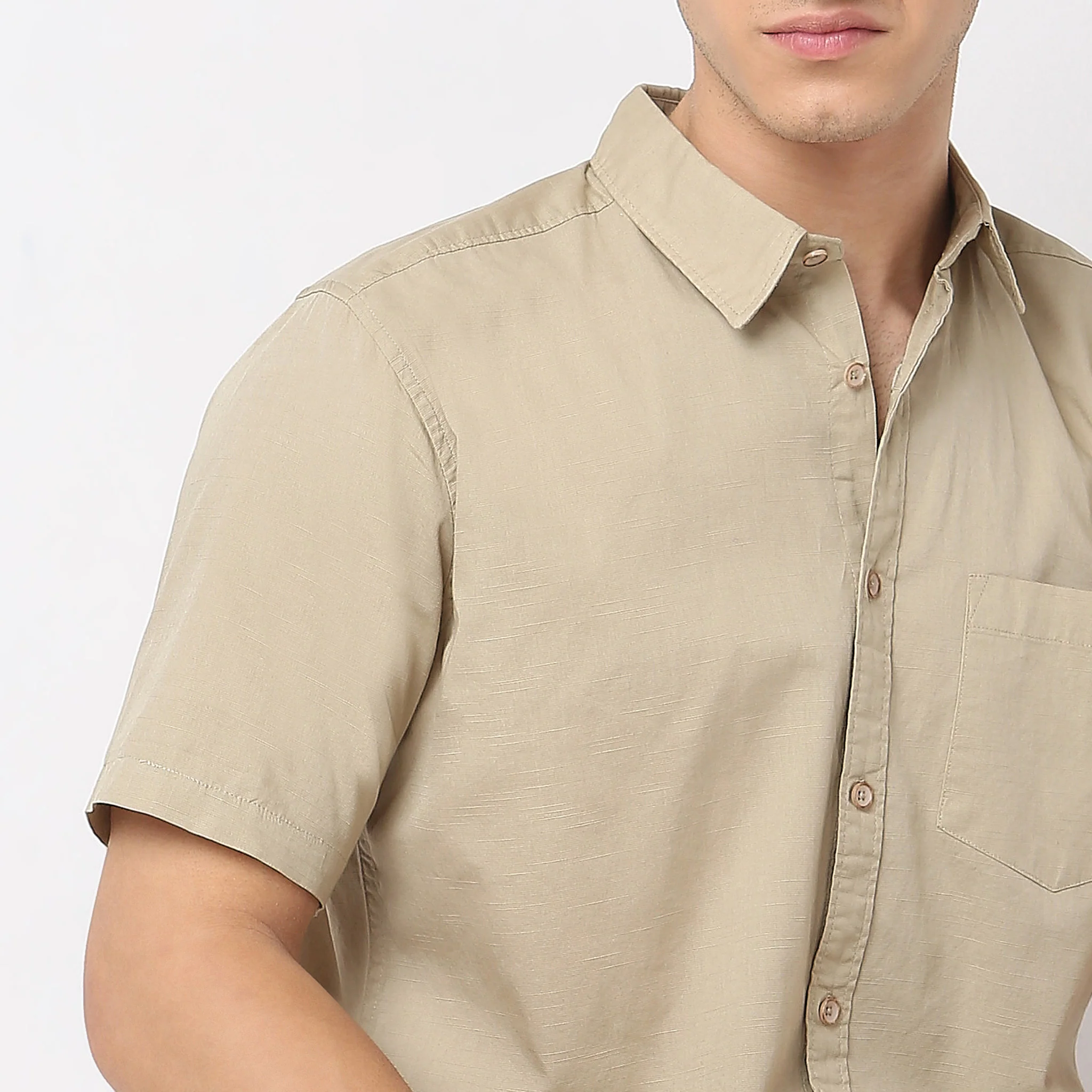 Easy Shirt™ - 100% Cotton MockLin Slubs - Regular Fit Solid Shirt - Image 19