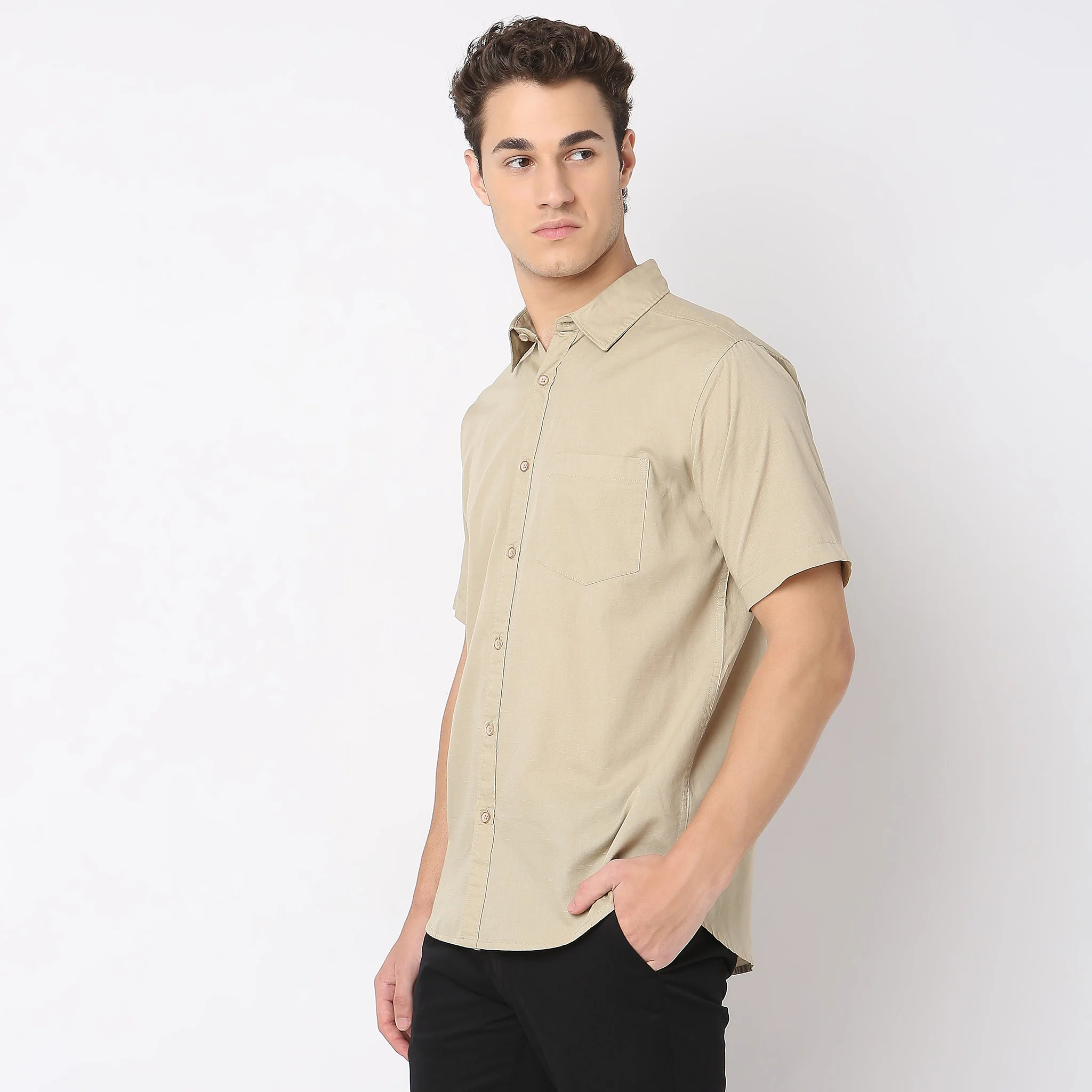 Easy Shirt™ - 100% Cotton MockLin Slubs - Regular Fit Solid Shirt - Image 20
