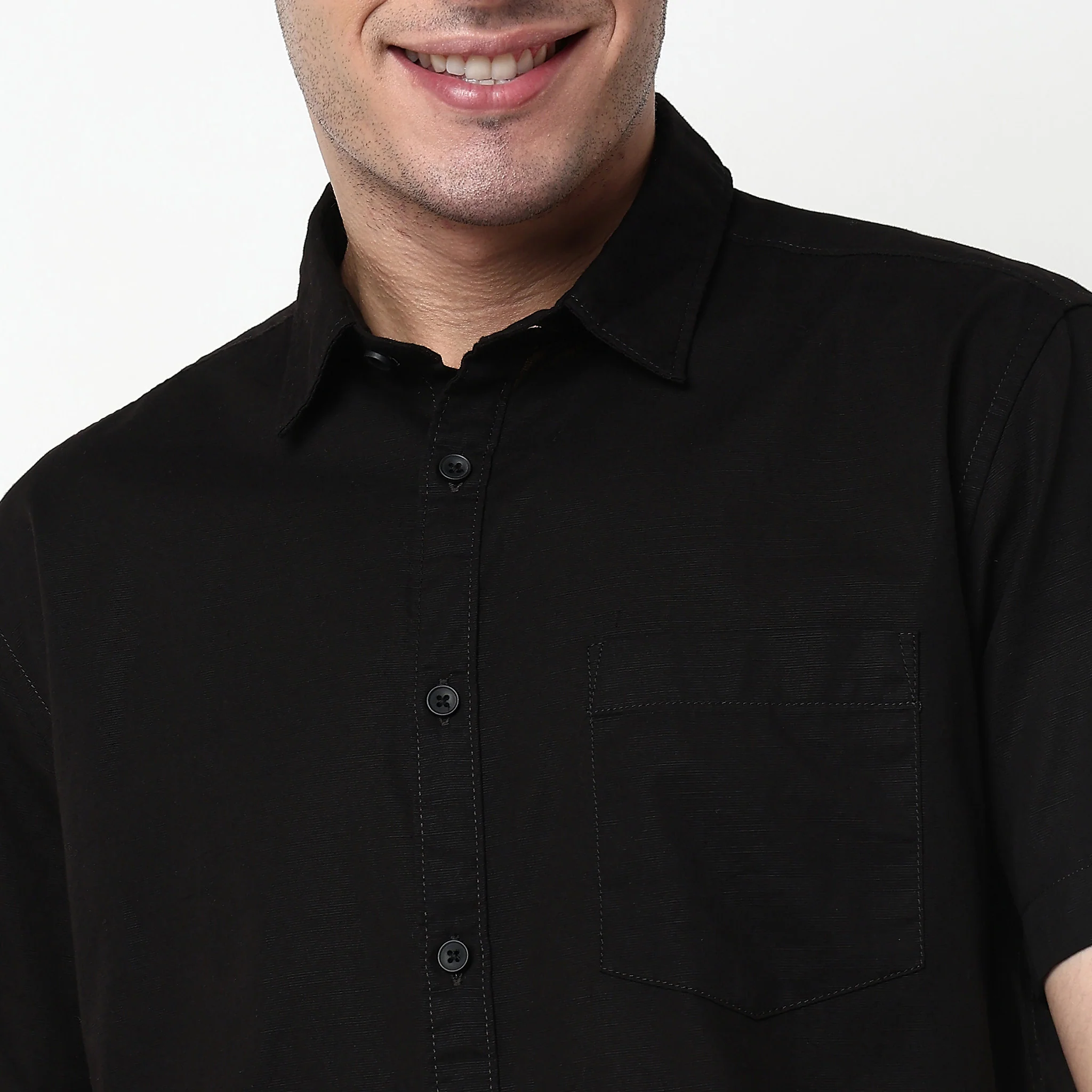 Easy Shirt™ - 100% Cotton MockLin Slubs - Regular Fit Solid Shirt - Image 34